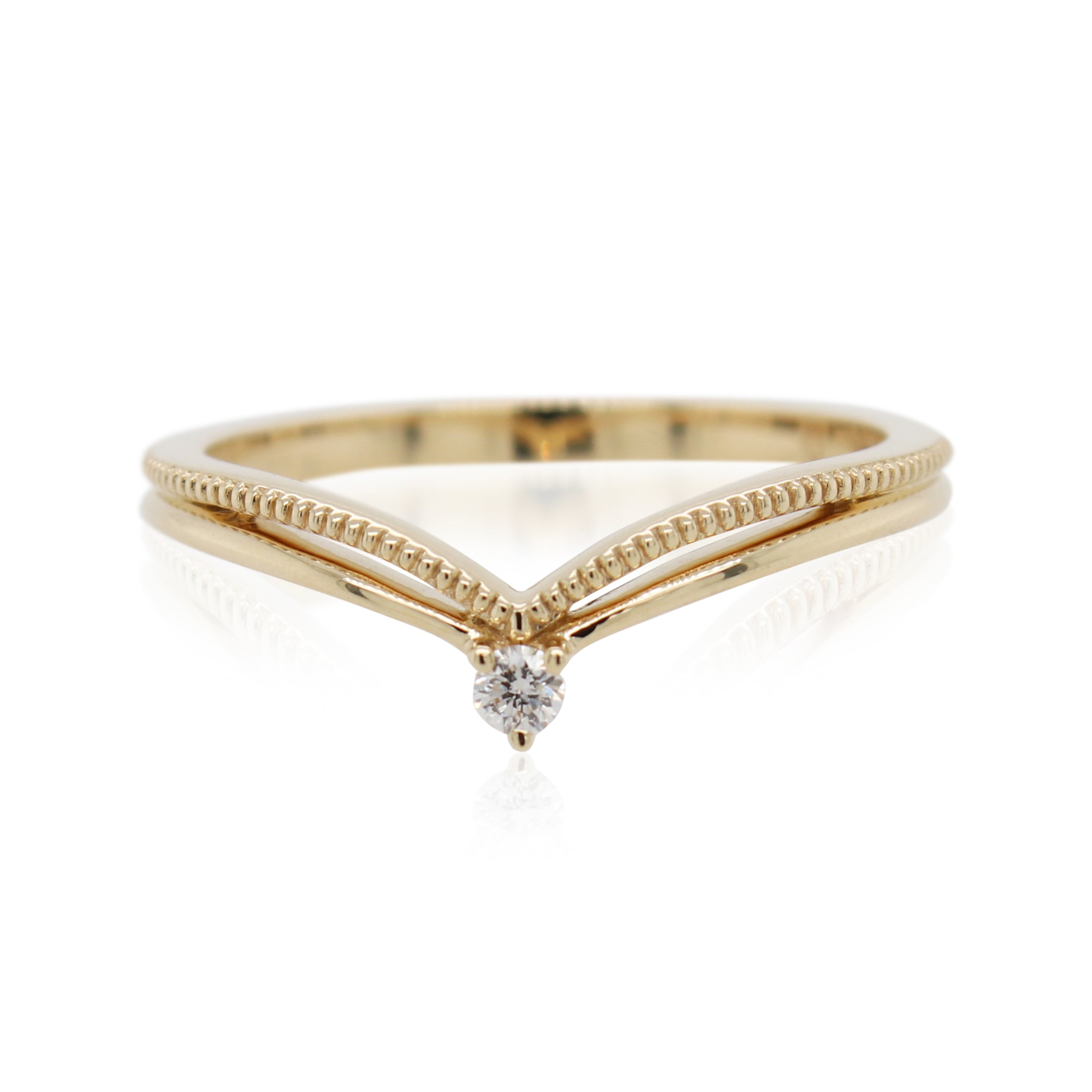 Yellow Gold Diamond Contour Band
