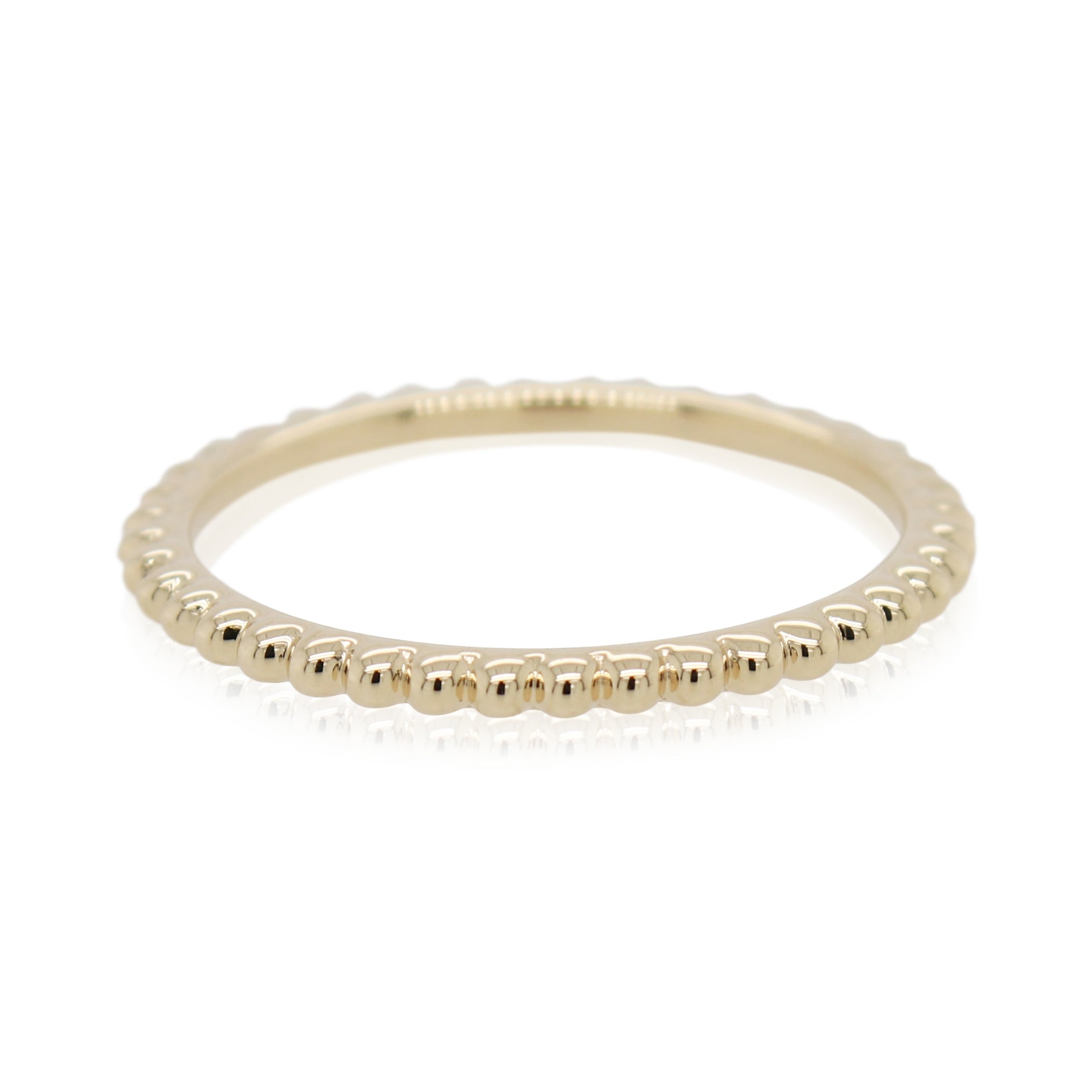 Yellow Gold Beaded Wedding Band