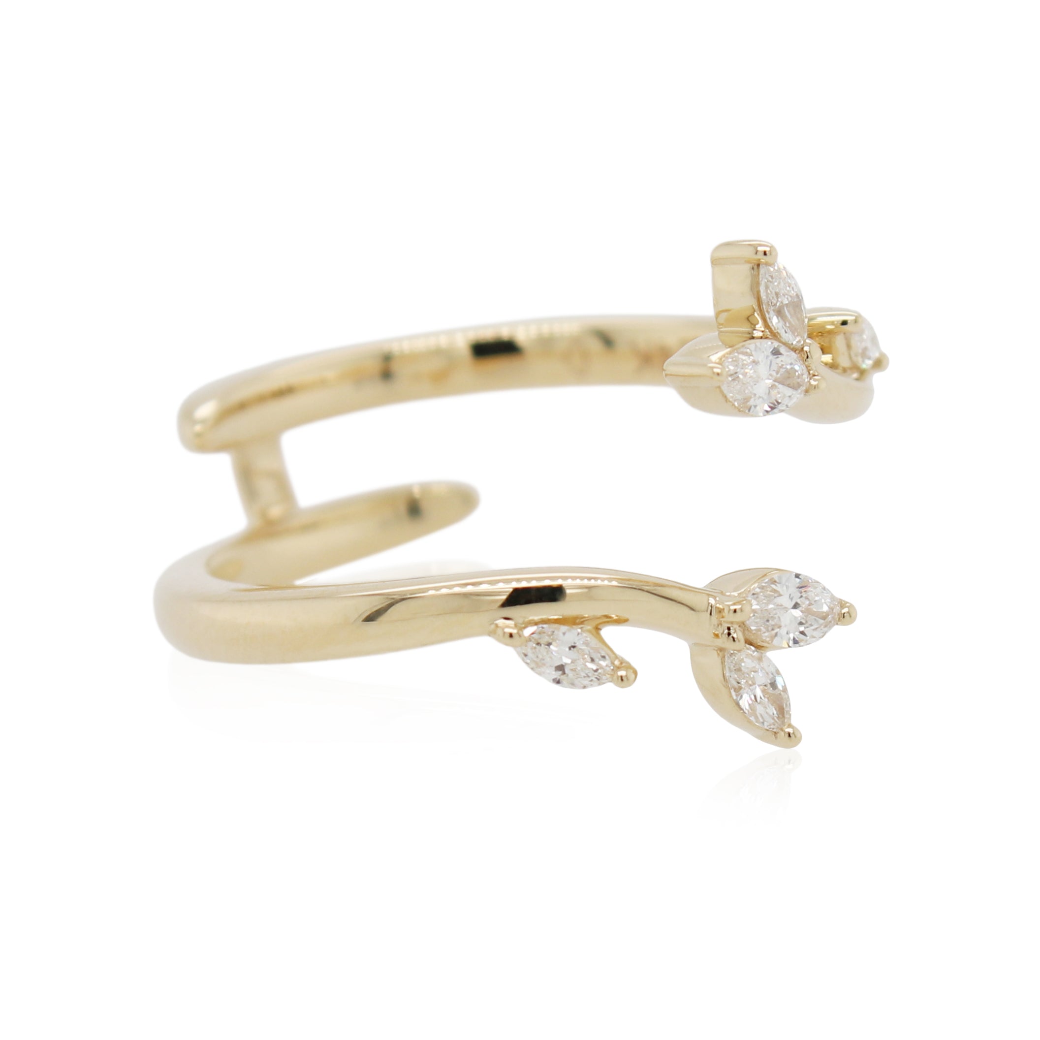 Marquise Diamond Floral Wrap Band