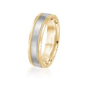 6mm Brushed Center Wedding Band