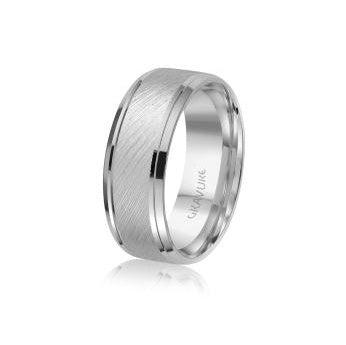 8mm White Gold Wedding Band