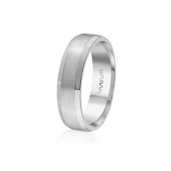 6mm Satin Center Wedding Band
