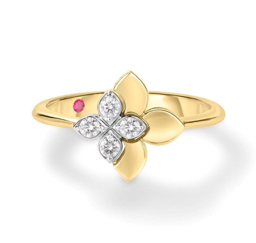 Roberto Coin Tiny Diamond Flower Ring