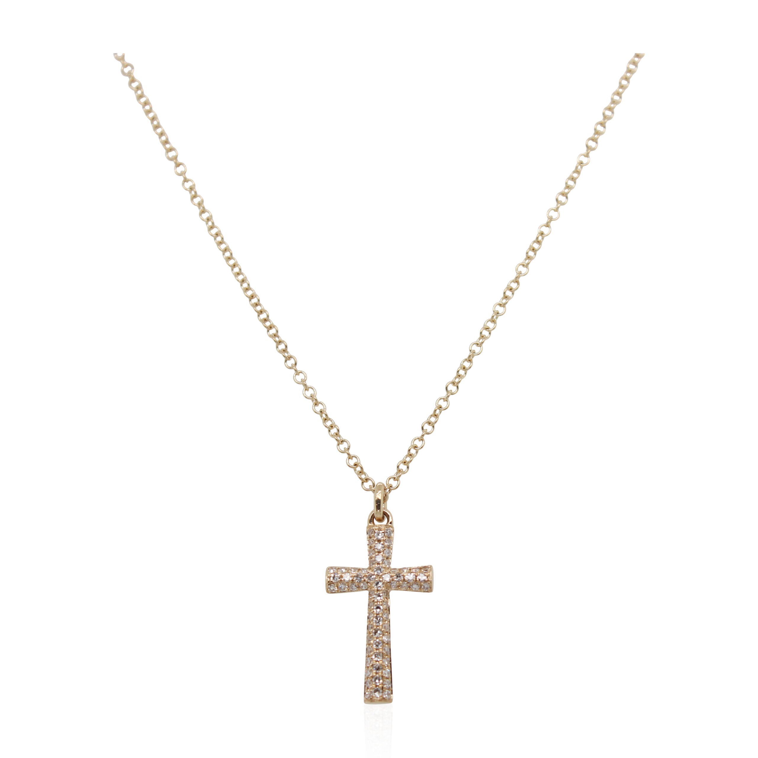Pavé Diamond Cross Pendant