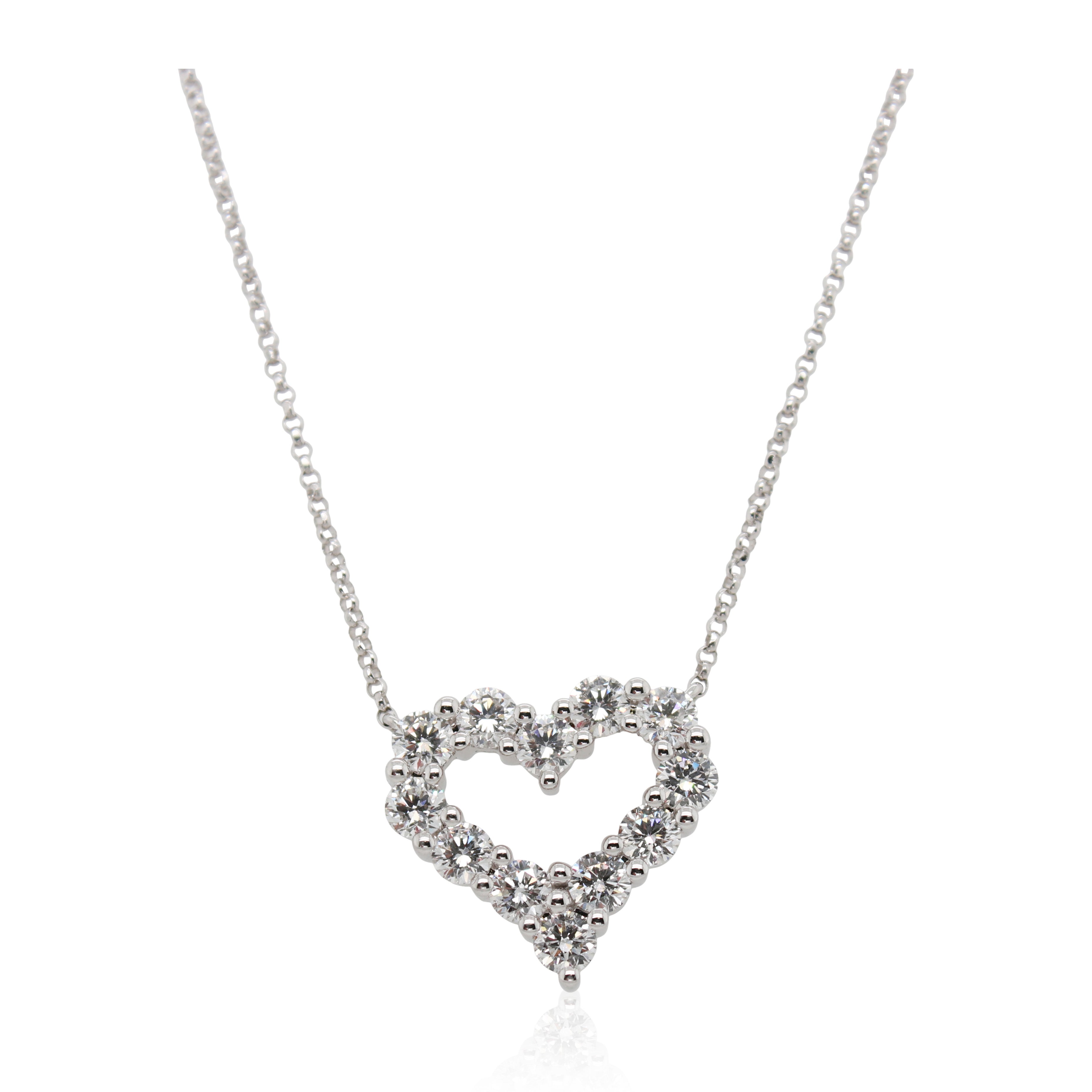 Open Heart Diamond Pendant