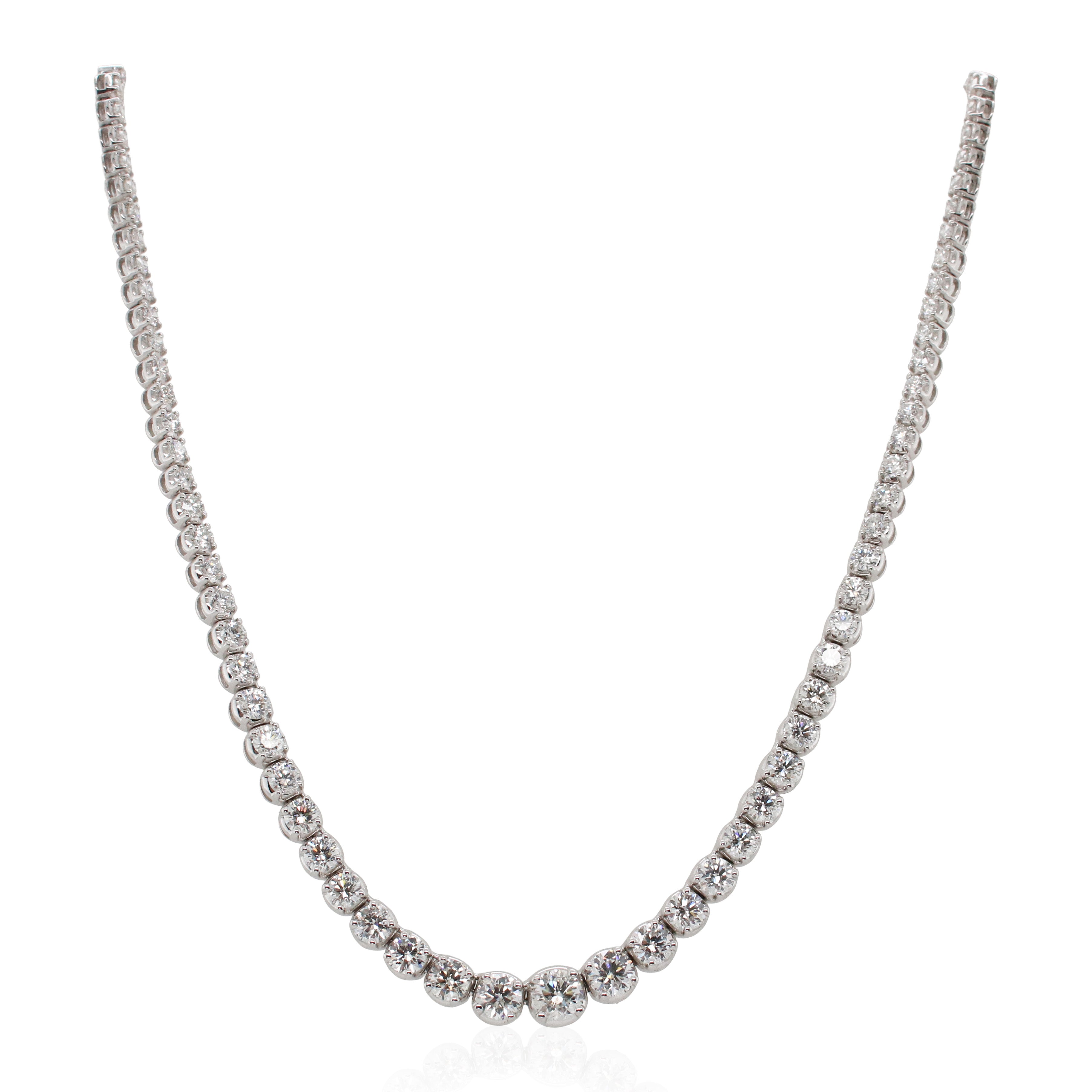 White Gold Diamond Riviera Necklace