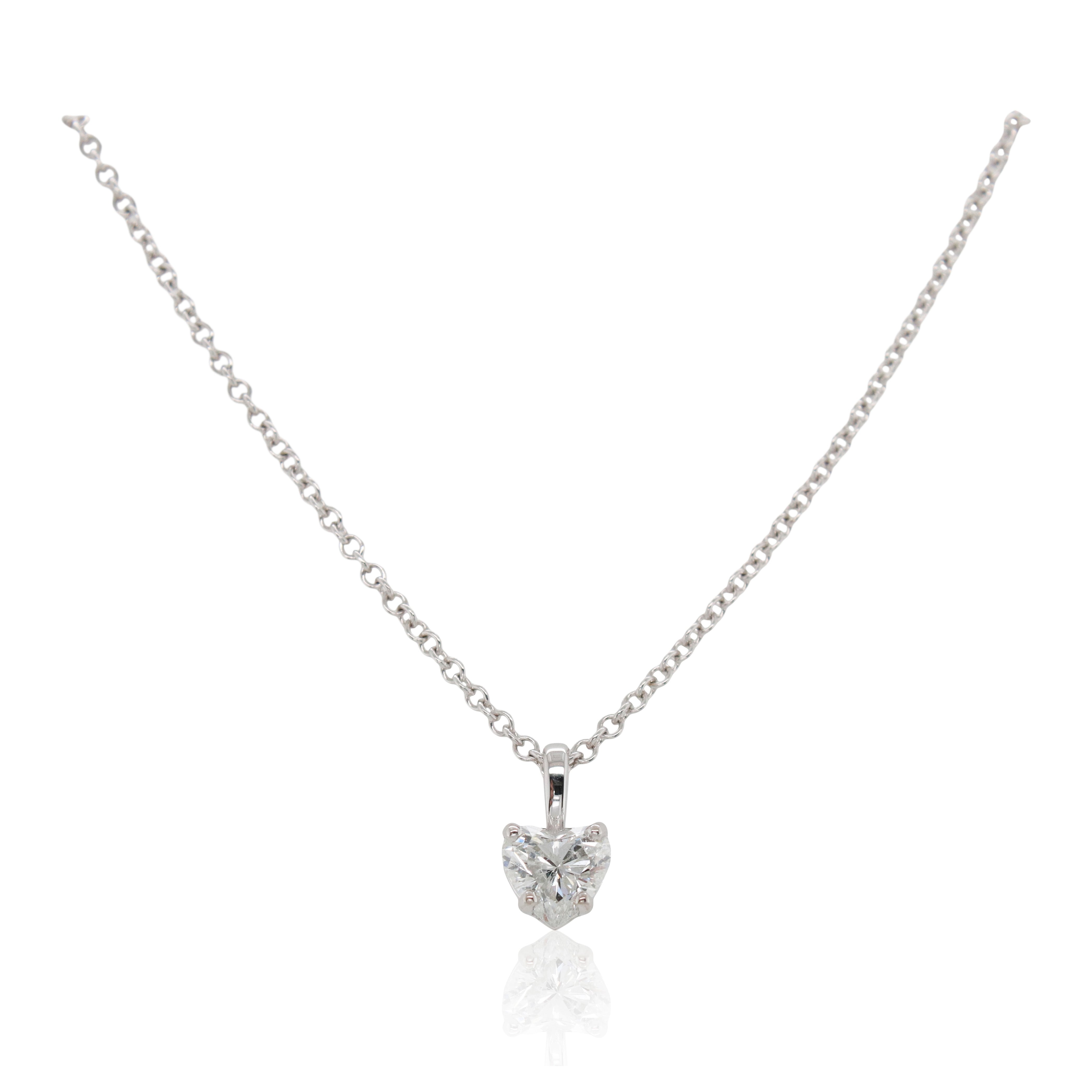 0.77ct Heart-Shaped Diamond Pendant