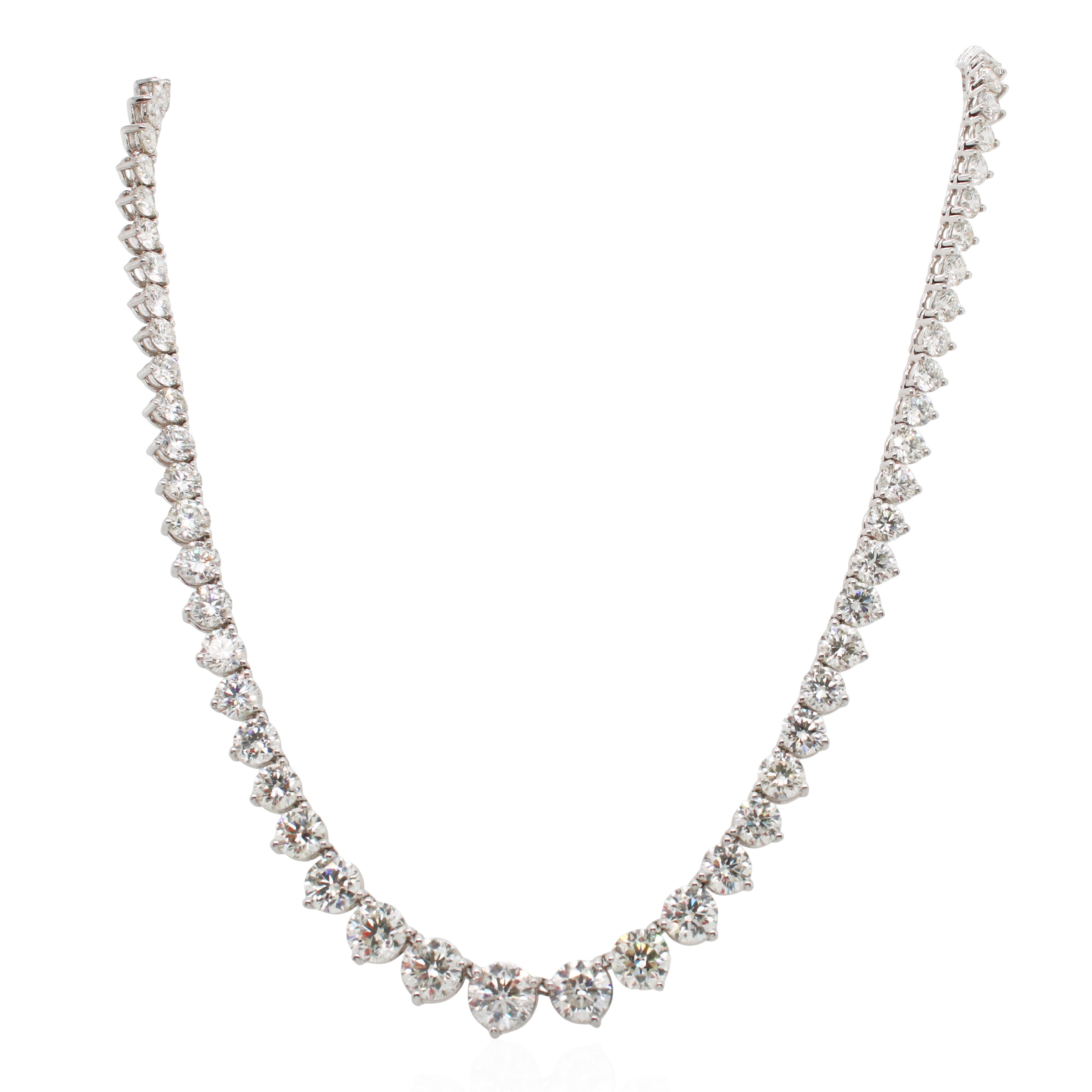 19.17ct Total Weight Diamond Riviera Necklace