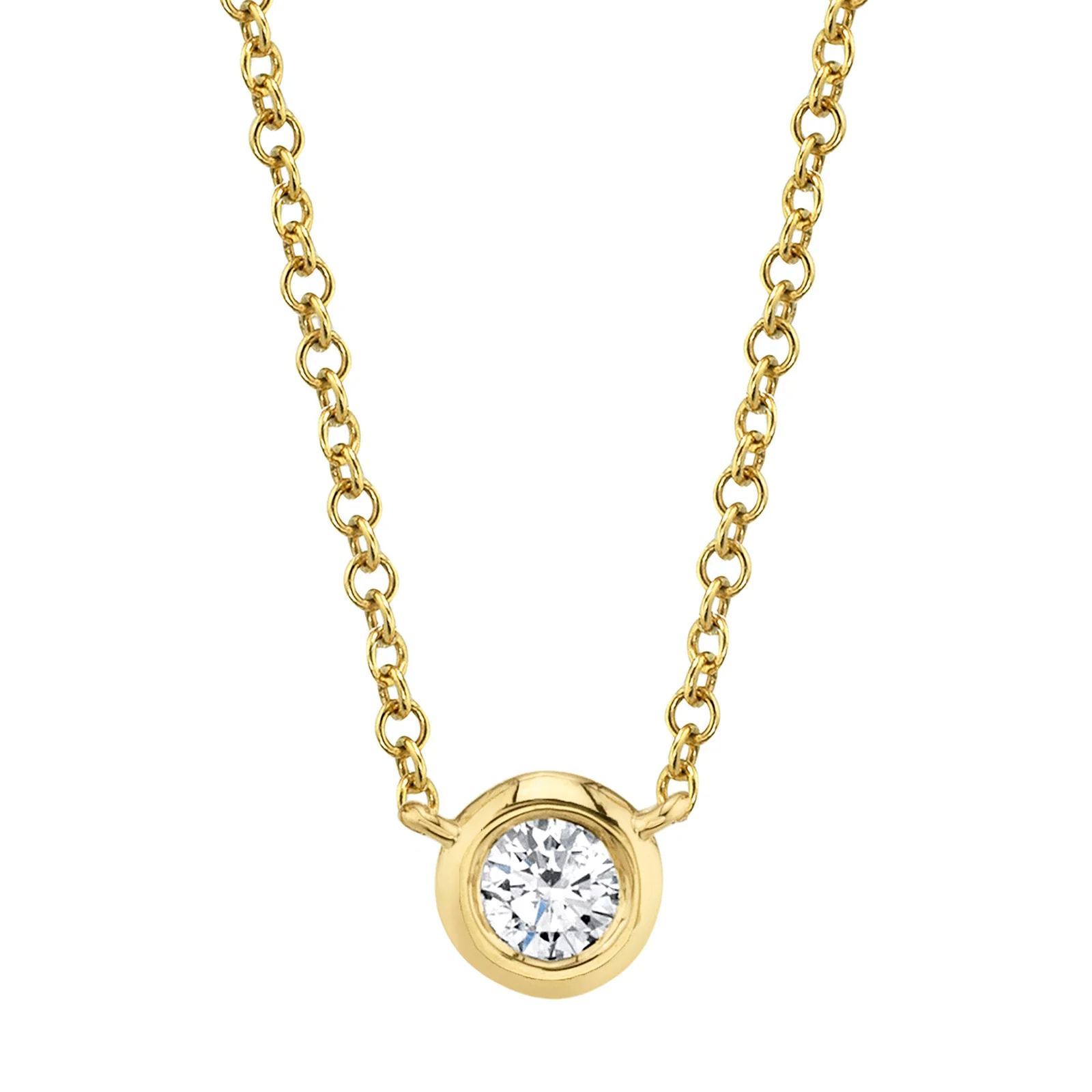 0.20ct Bezel Set Diamond Pendant