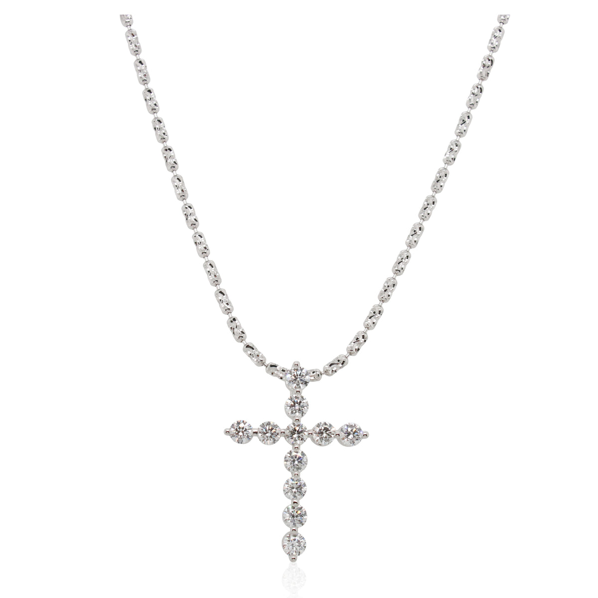 1.16ct Total Weight Diamond Cross Pendant