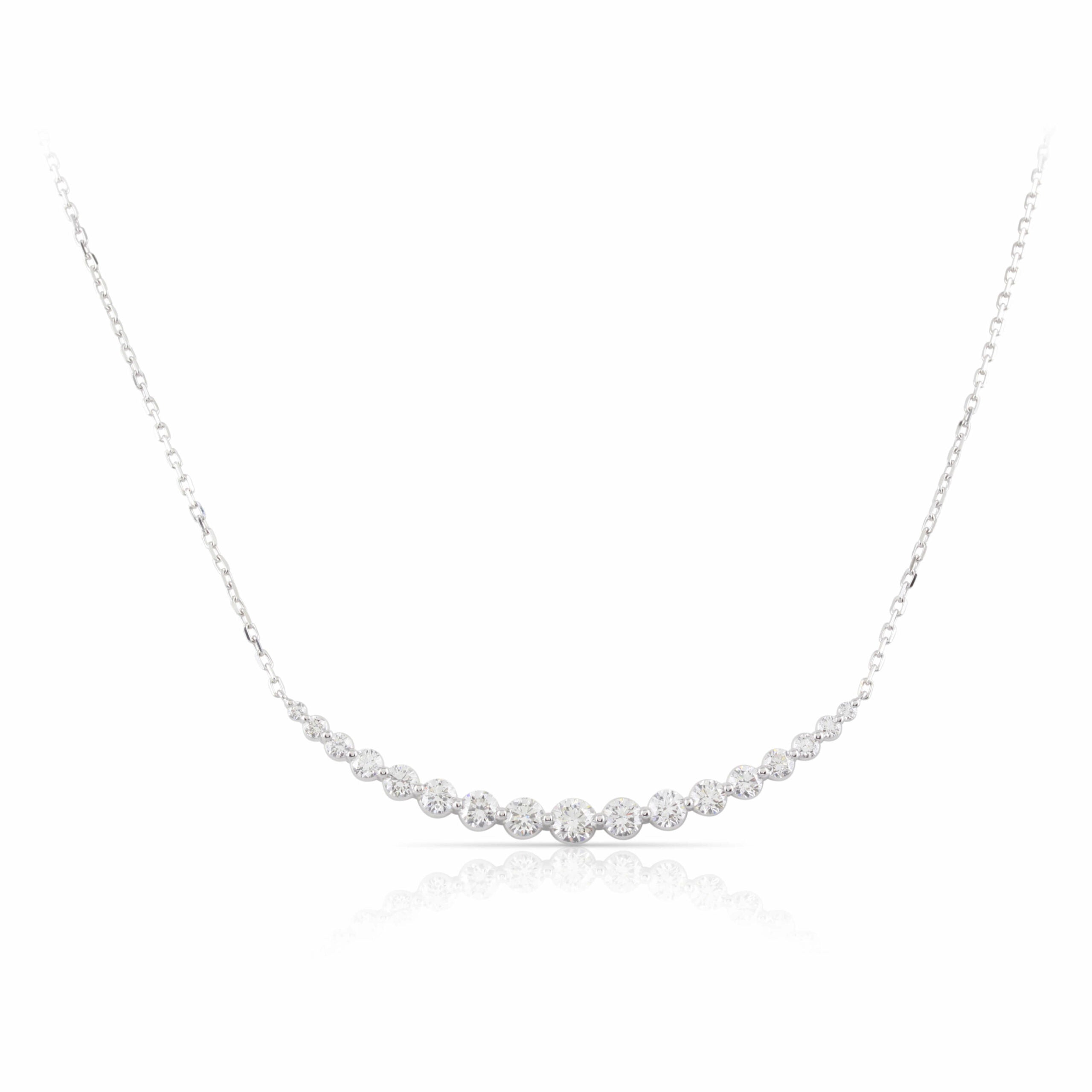 Curved Diamond Necklace
