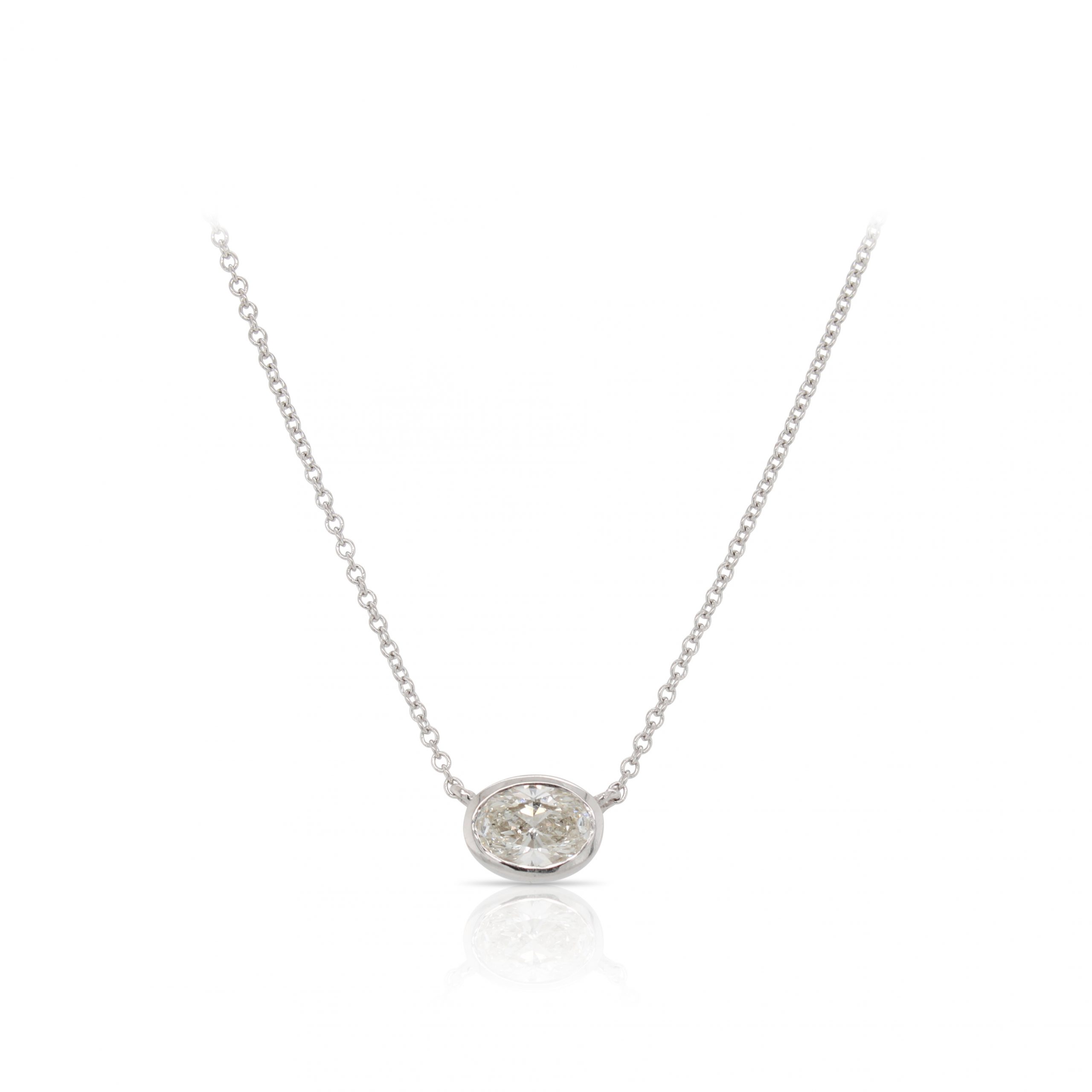 Diamonds of Wonder Oval Solitaire Diamond Pendant