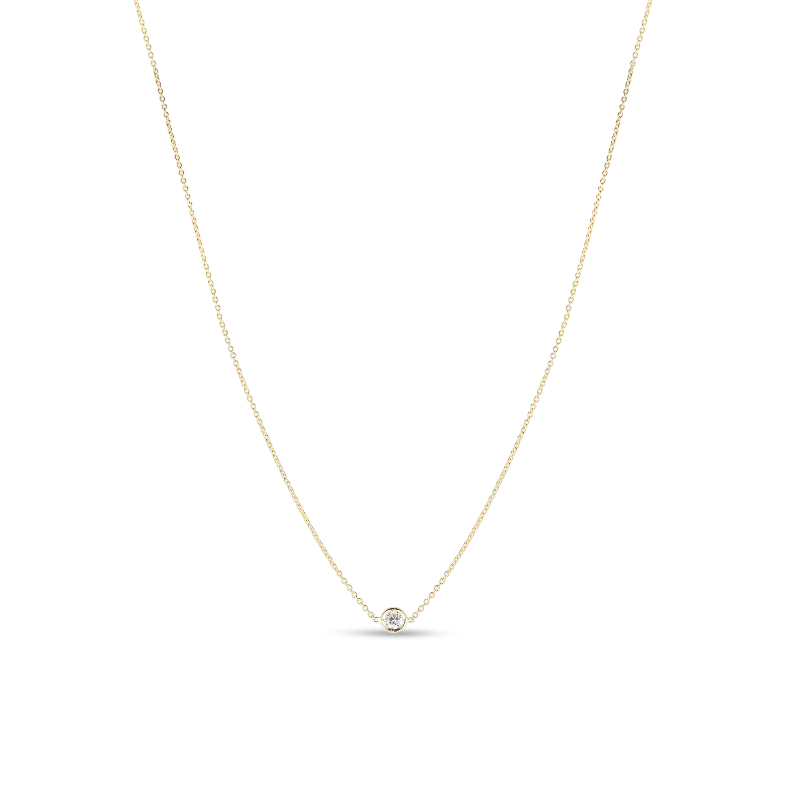 Roberto Coin Round Bezel Set Diamond Pendant