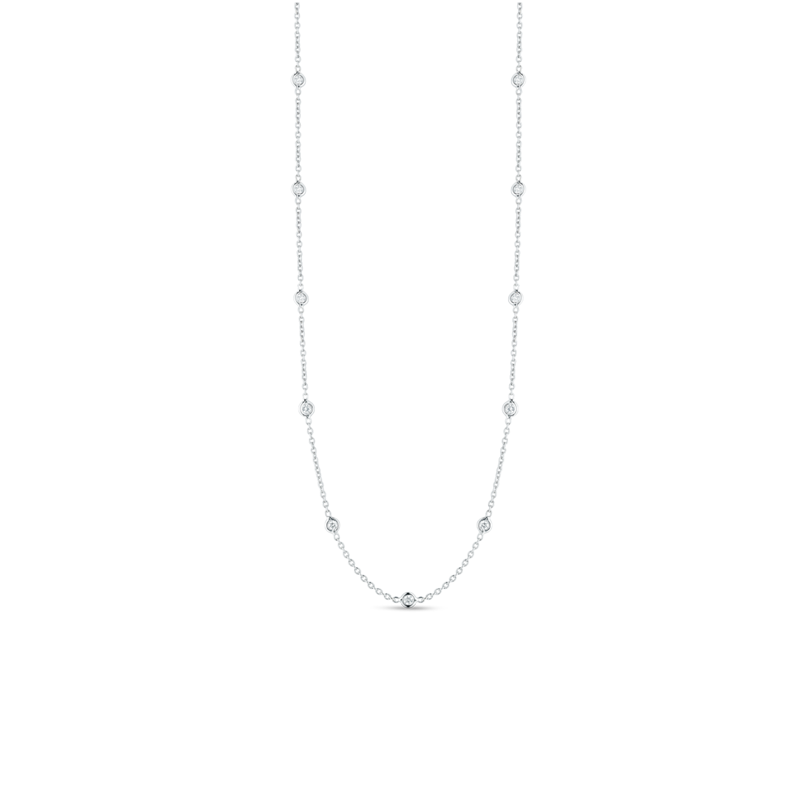Roberto Coin Diamonds by the Inch Bezel Set Station Necklace