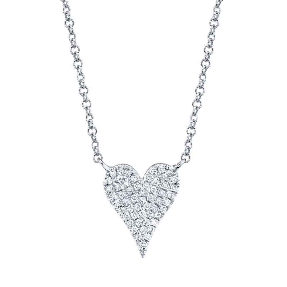 Diamond Pave Heart Necklace