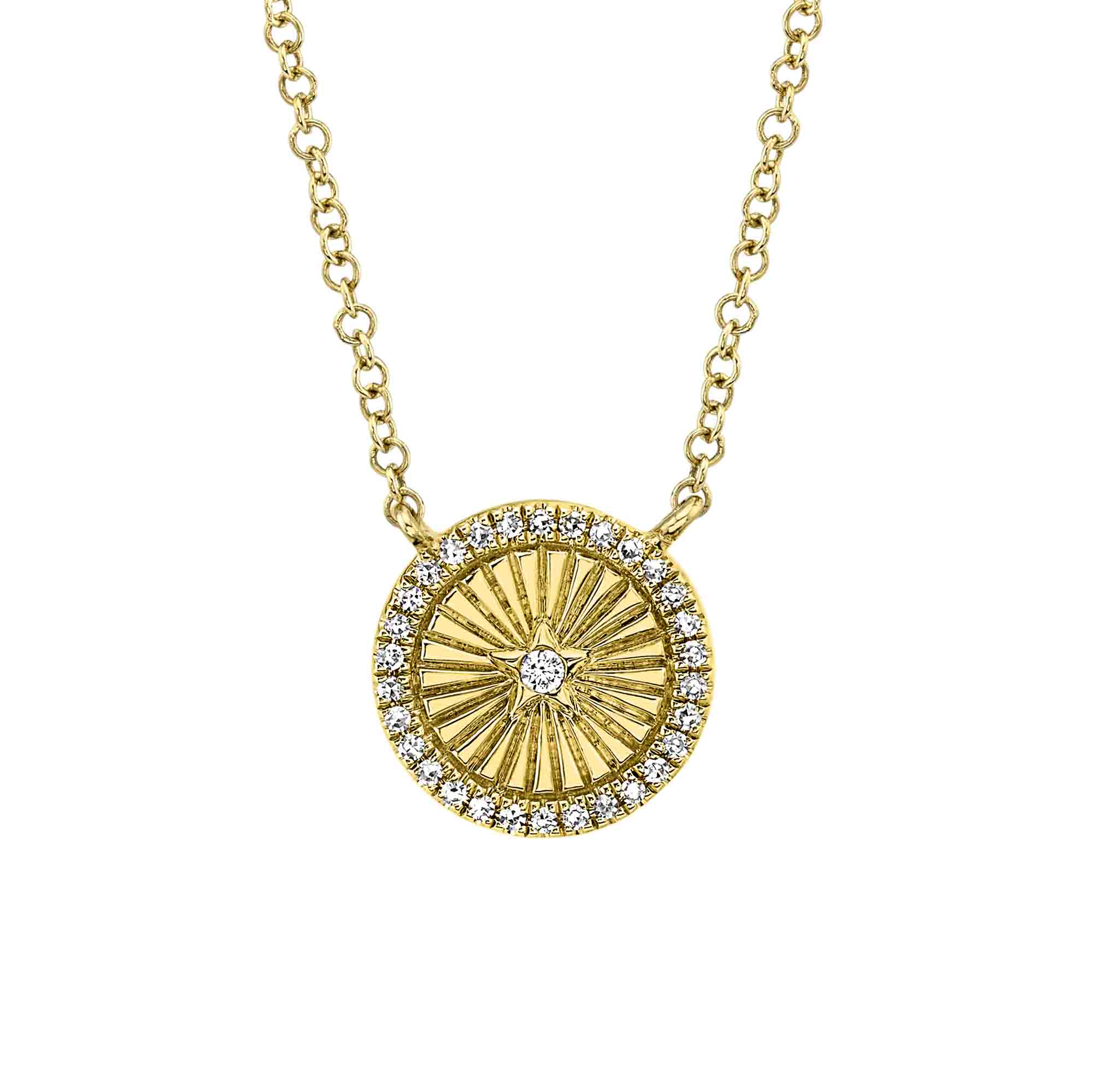 Diamond Star Circle Pendant