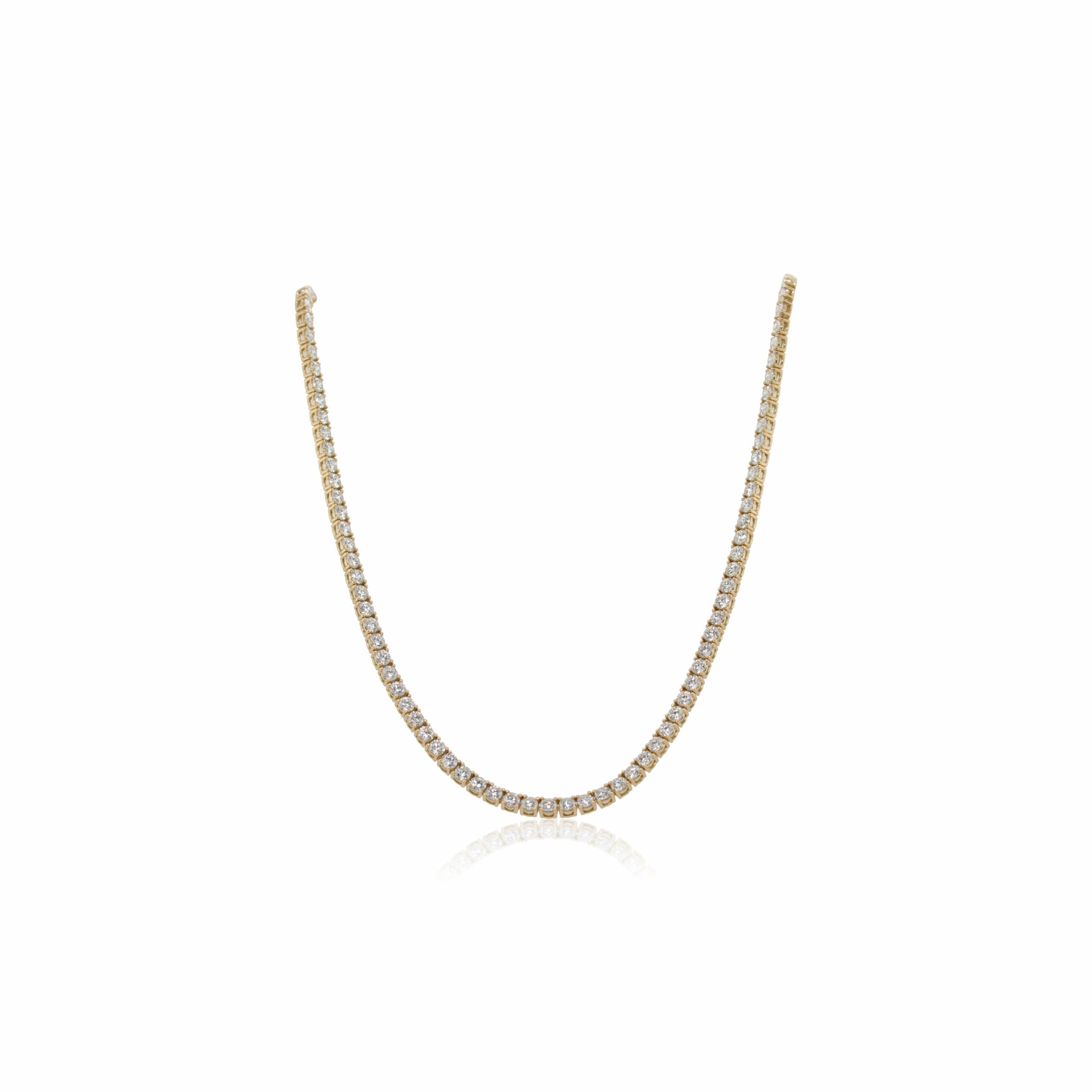 Four Prong Diamond Necklace