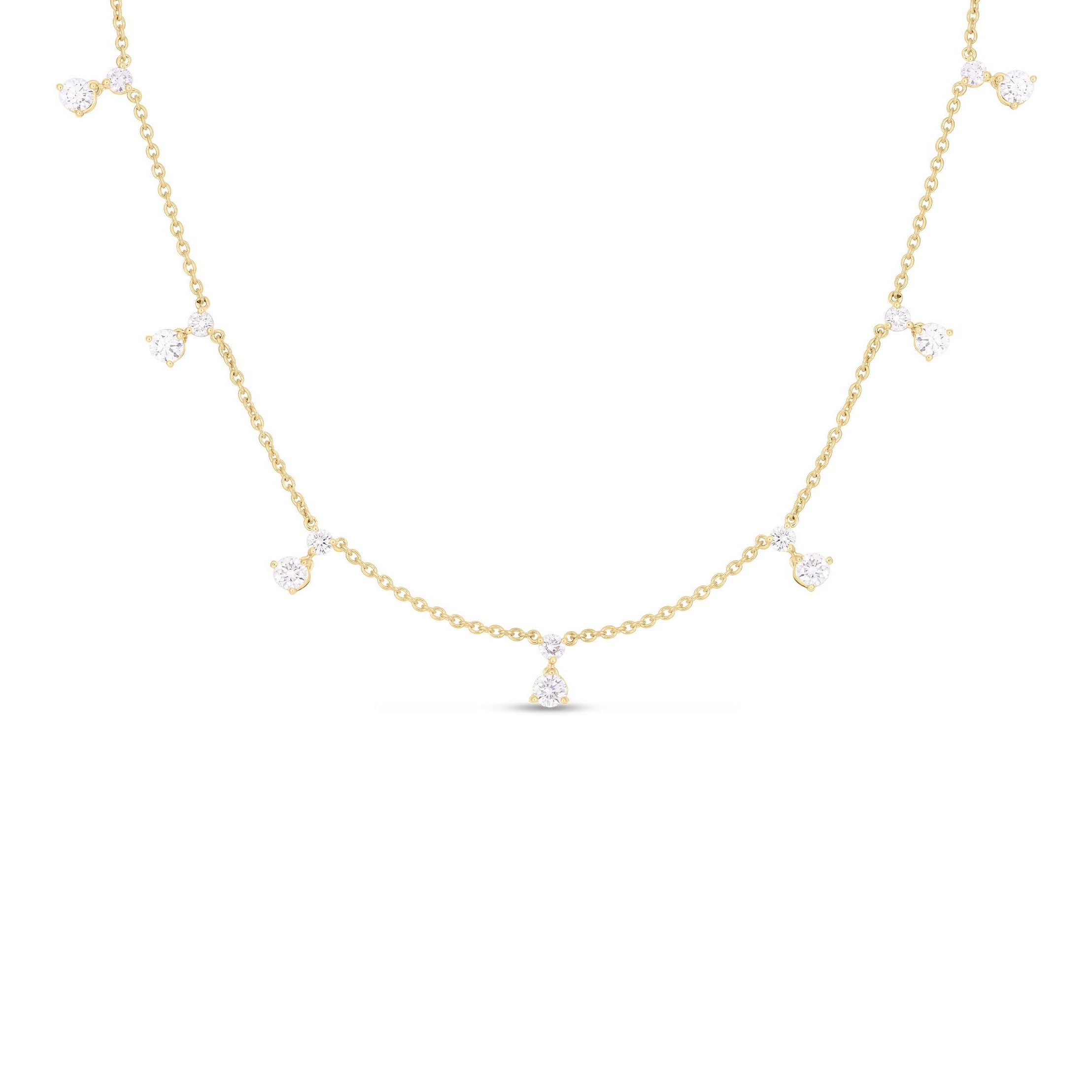 Roberto Coin Diamond Dangle Station Necklace