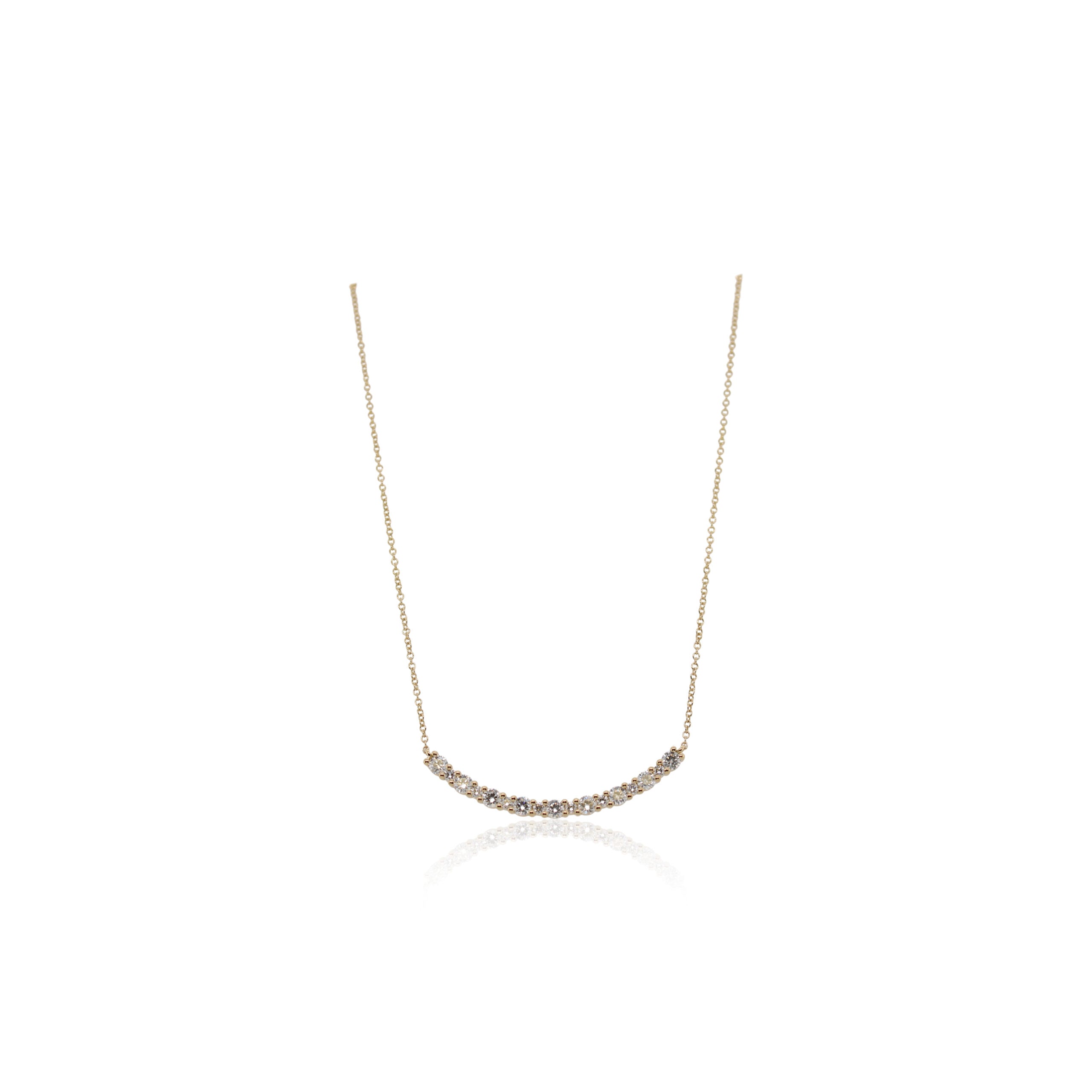 Diamond Curve Bar Necklace