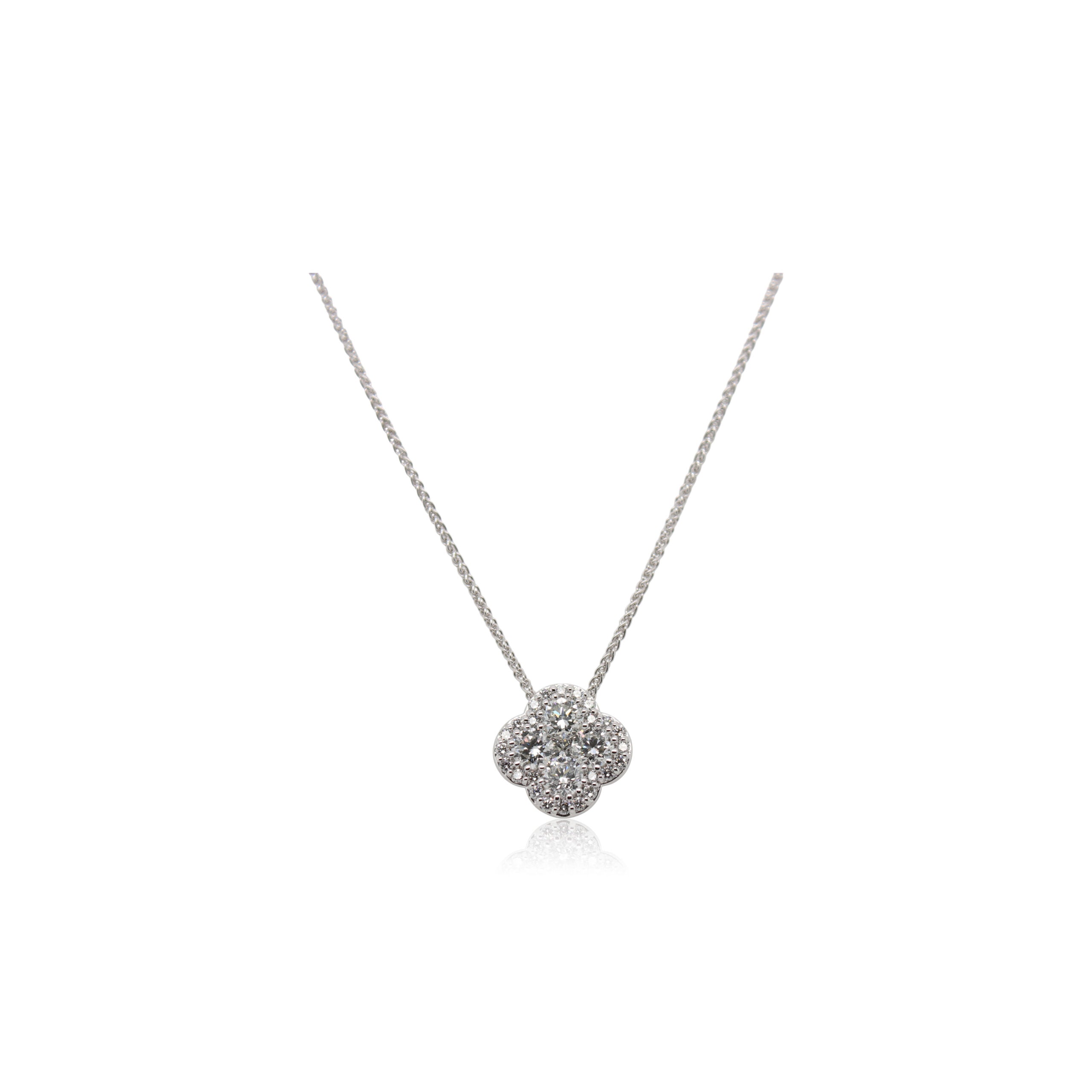 Diamond Floral Pendant