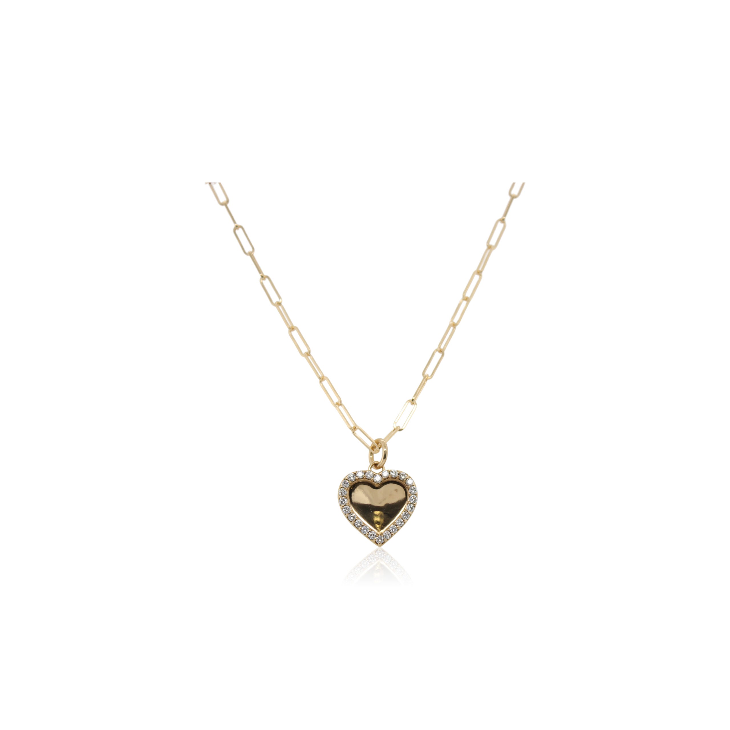 Diamond Halo Heart Pendant