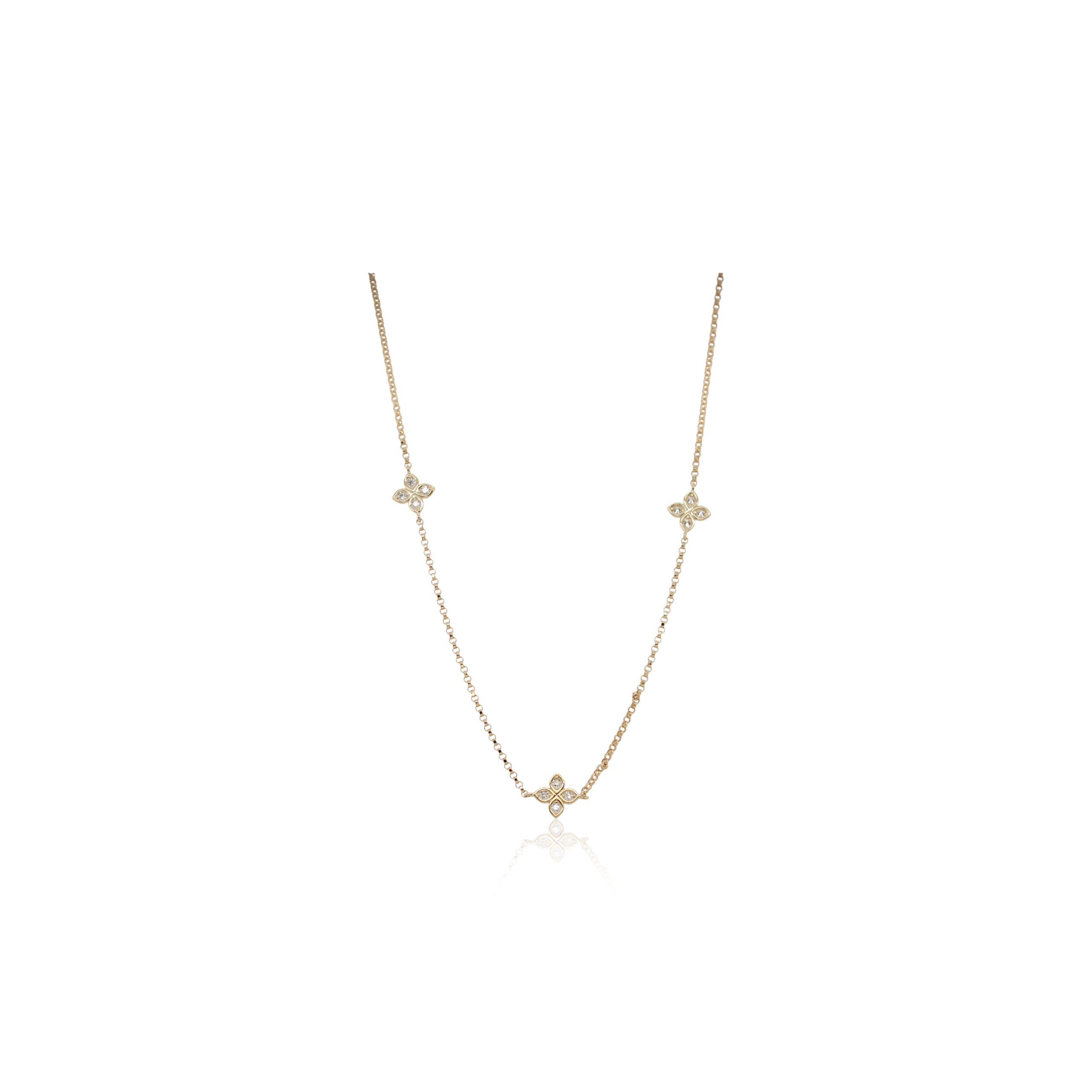 Roberto Coin Diamonds by the Inch Yellow Gold Necklace