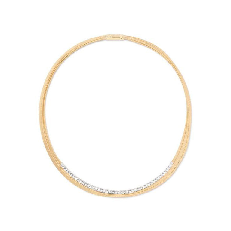 Marco Bicego Masai Collection 18K Yellow Gold Collar With Diamonds