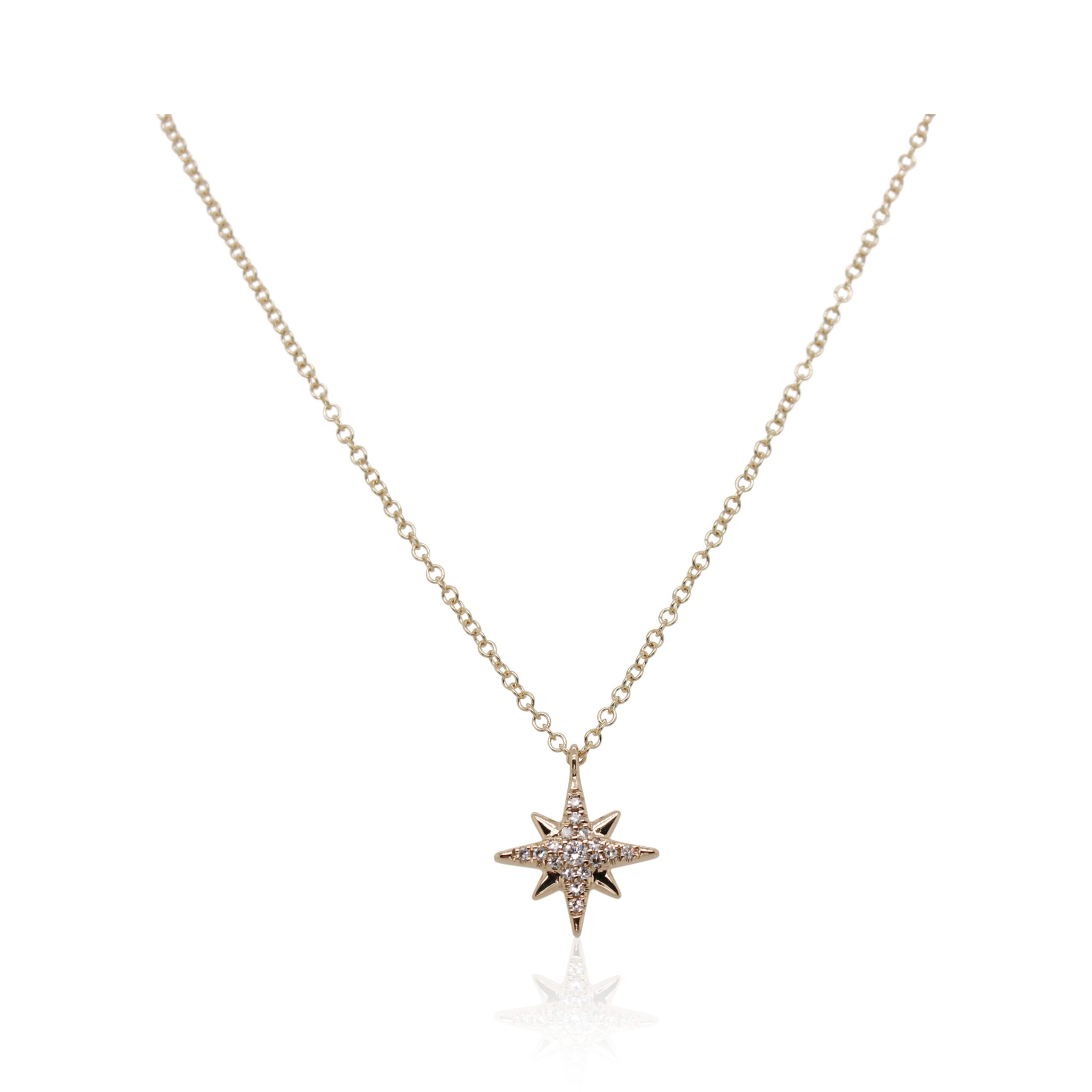 Yellow Gold Diamond Star Pendant