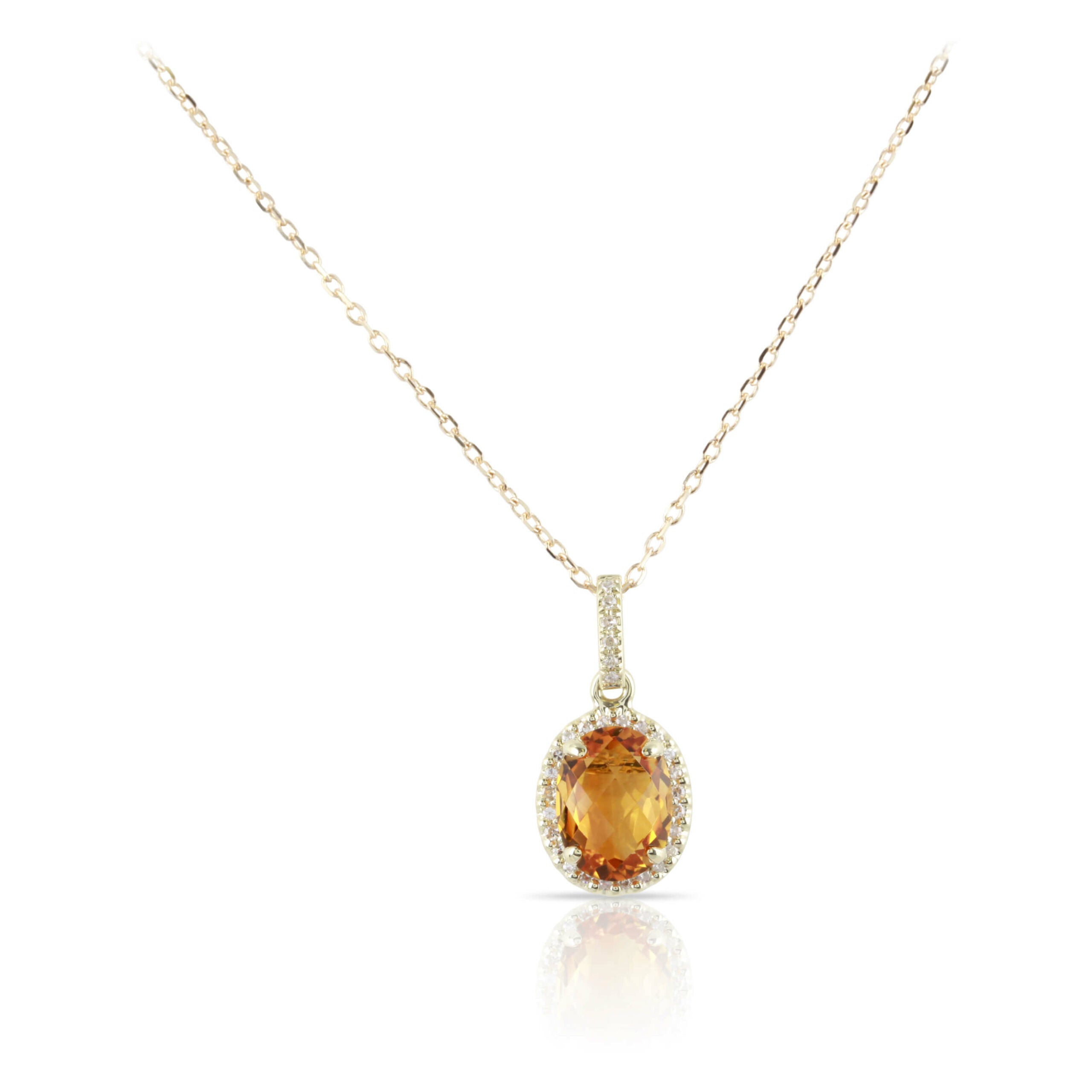 Citrine Halo Pendant