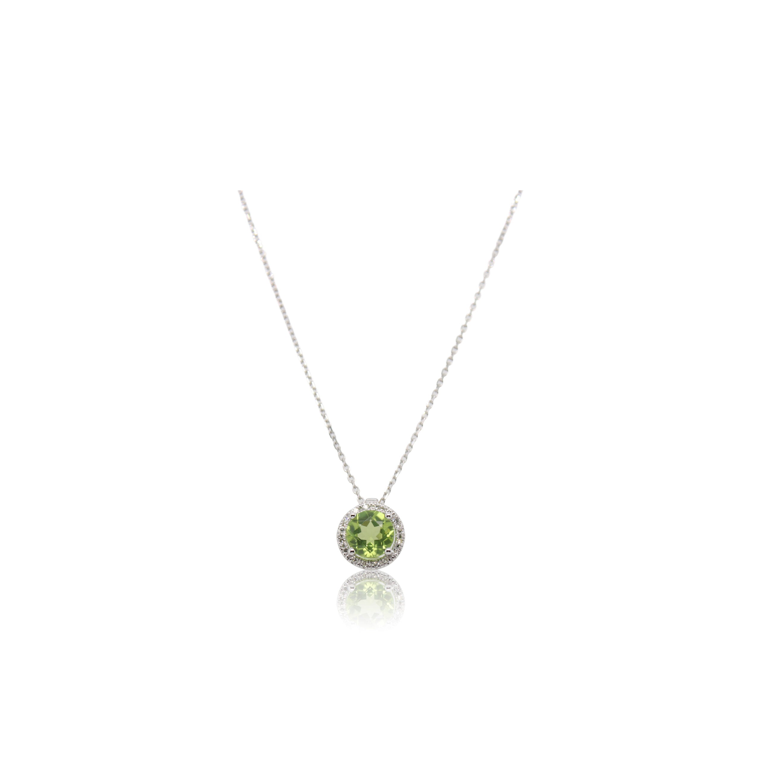 Peridot and Diamond Pendant