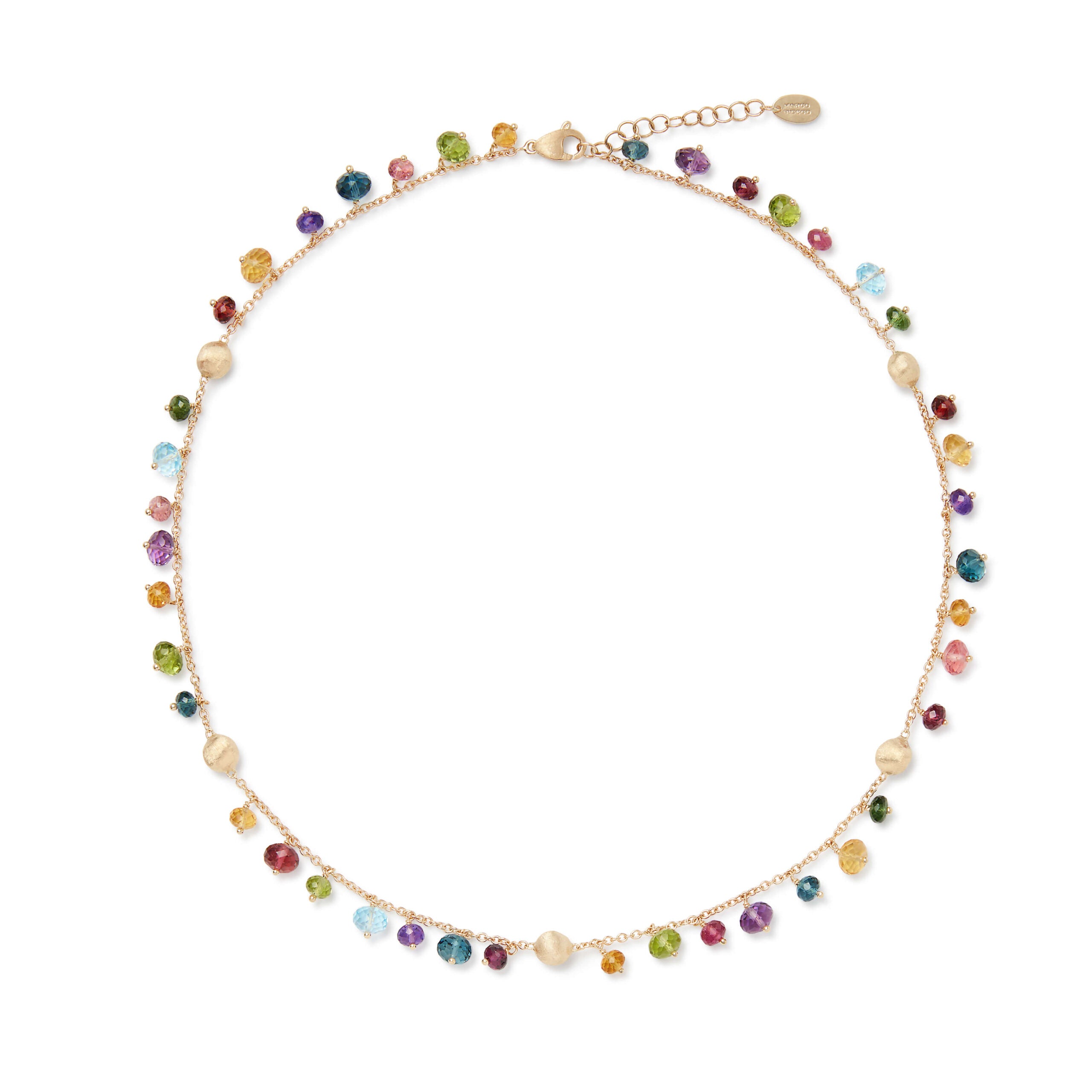 Marco Bicego Africa Collection 18k Yellow Gold Single-Strand Mixed Gemstone Necklace