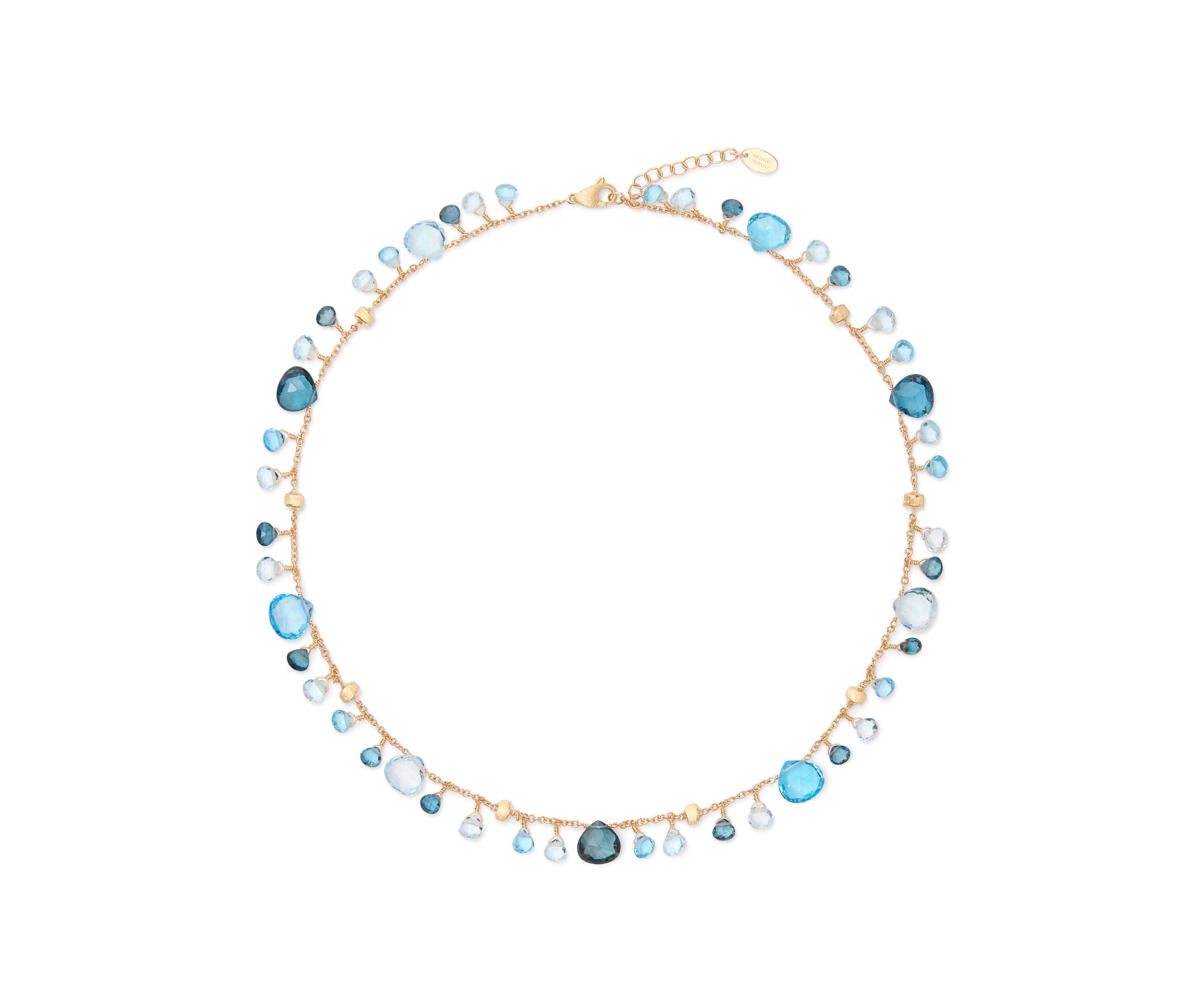 Marco Bicego Paradise Collection 18k Yellow Gold Mixed Topaz Single Strand Necklace