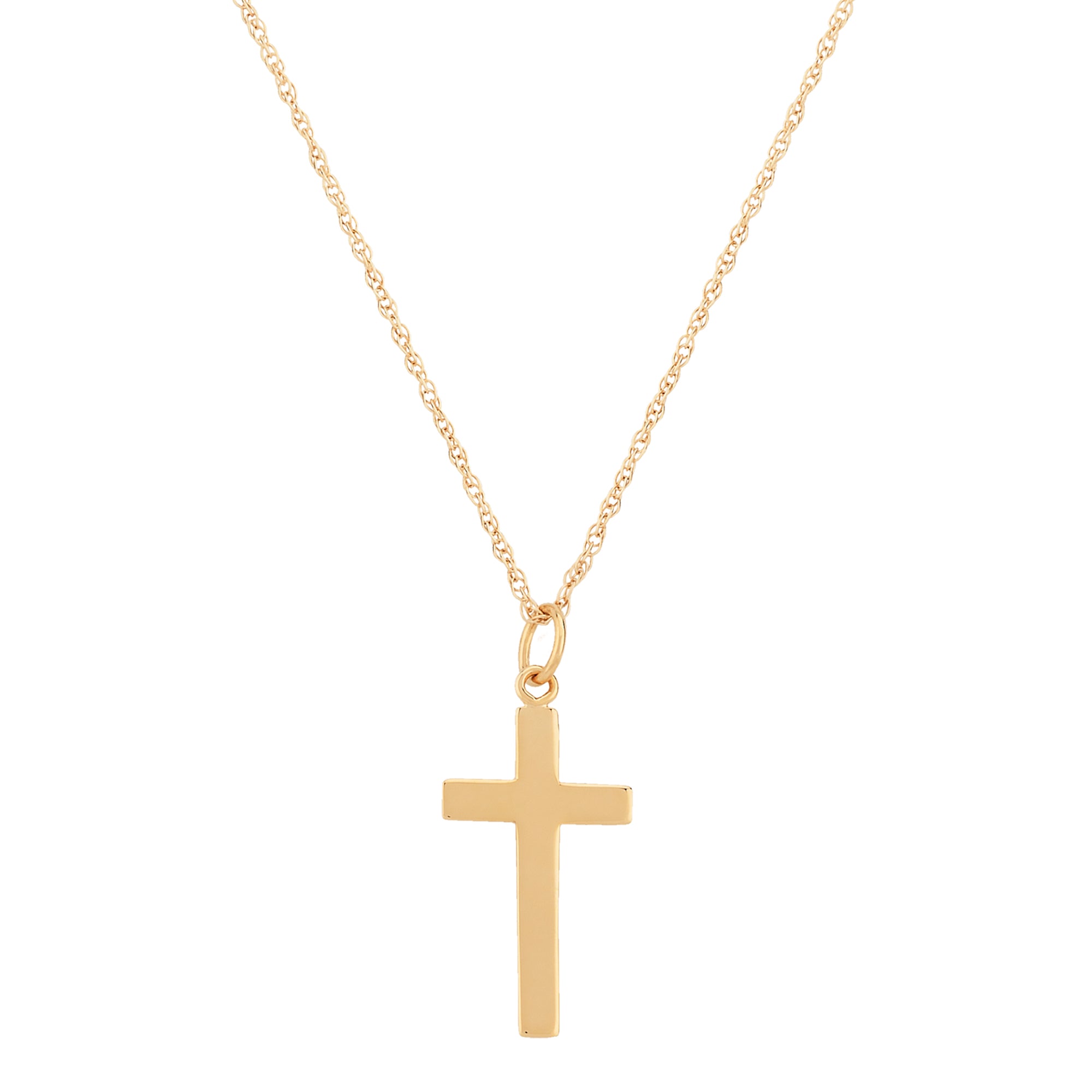 Yellow Gold Plain Cross Pendant