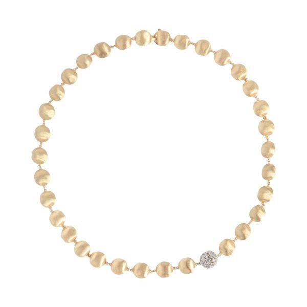 Marco Bicego Africa Alta Collection 18K Yellow Gold and Diamond Necklace