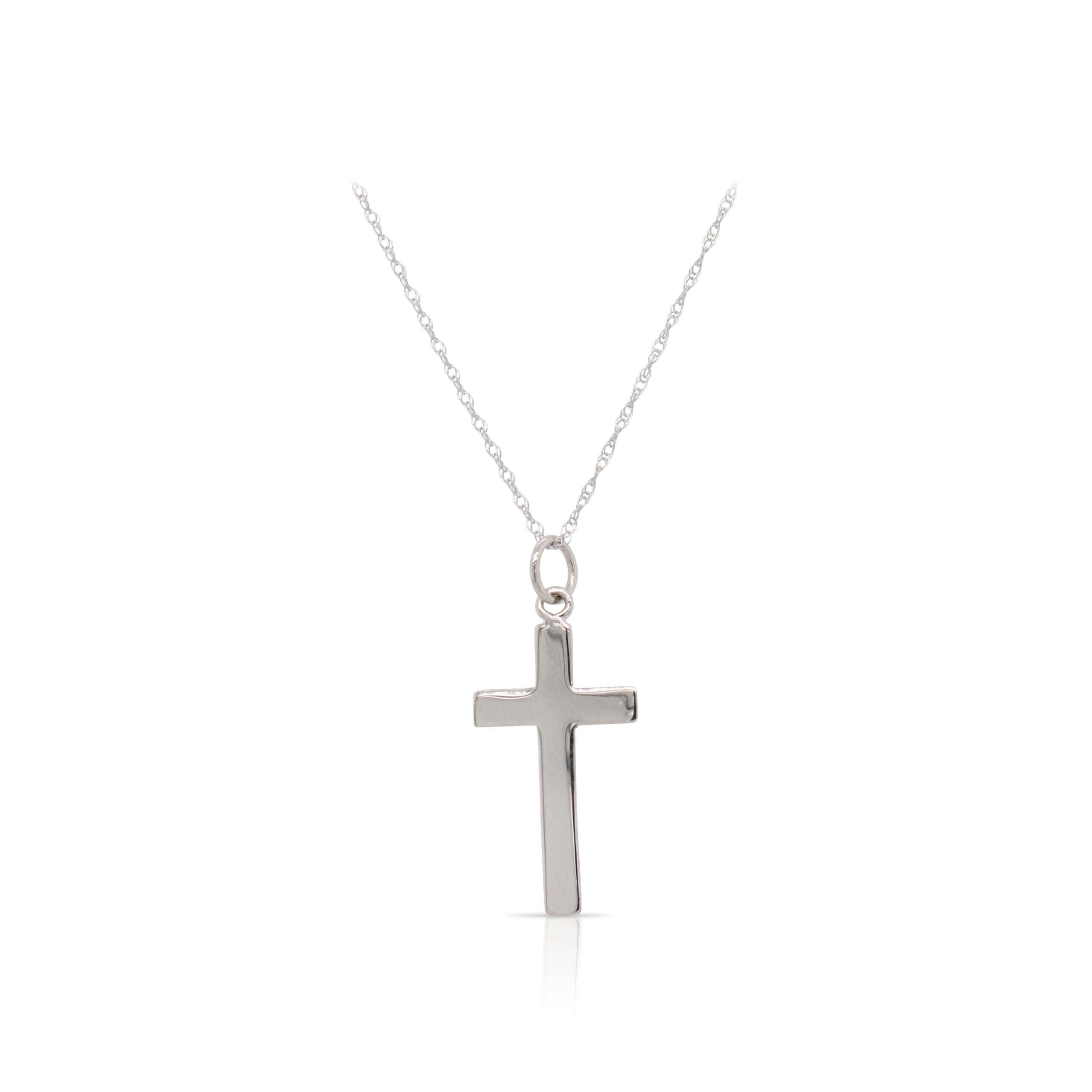 White Gold Cross Necklace