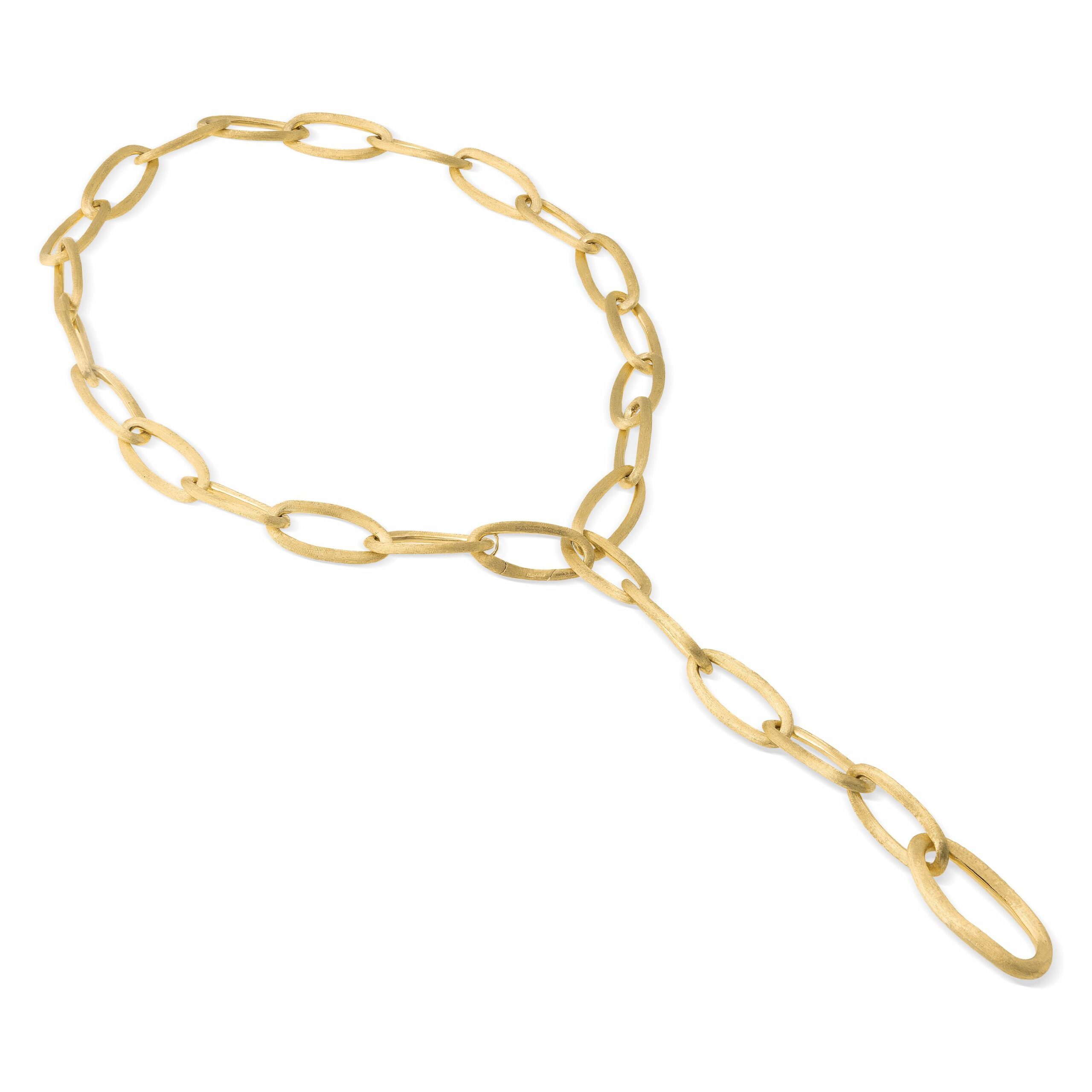 Marco Bicego Jaipur Link Collection 18K Yellow Gold Oval Link Convertible Lariat Necklace