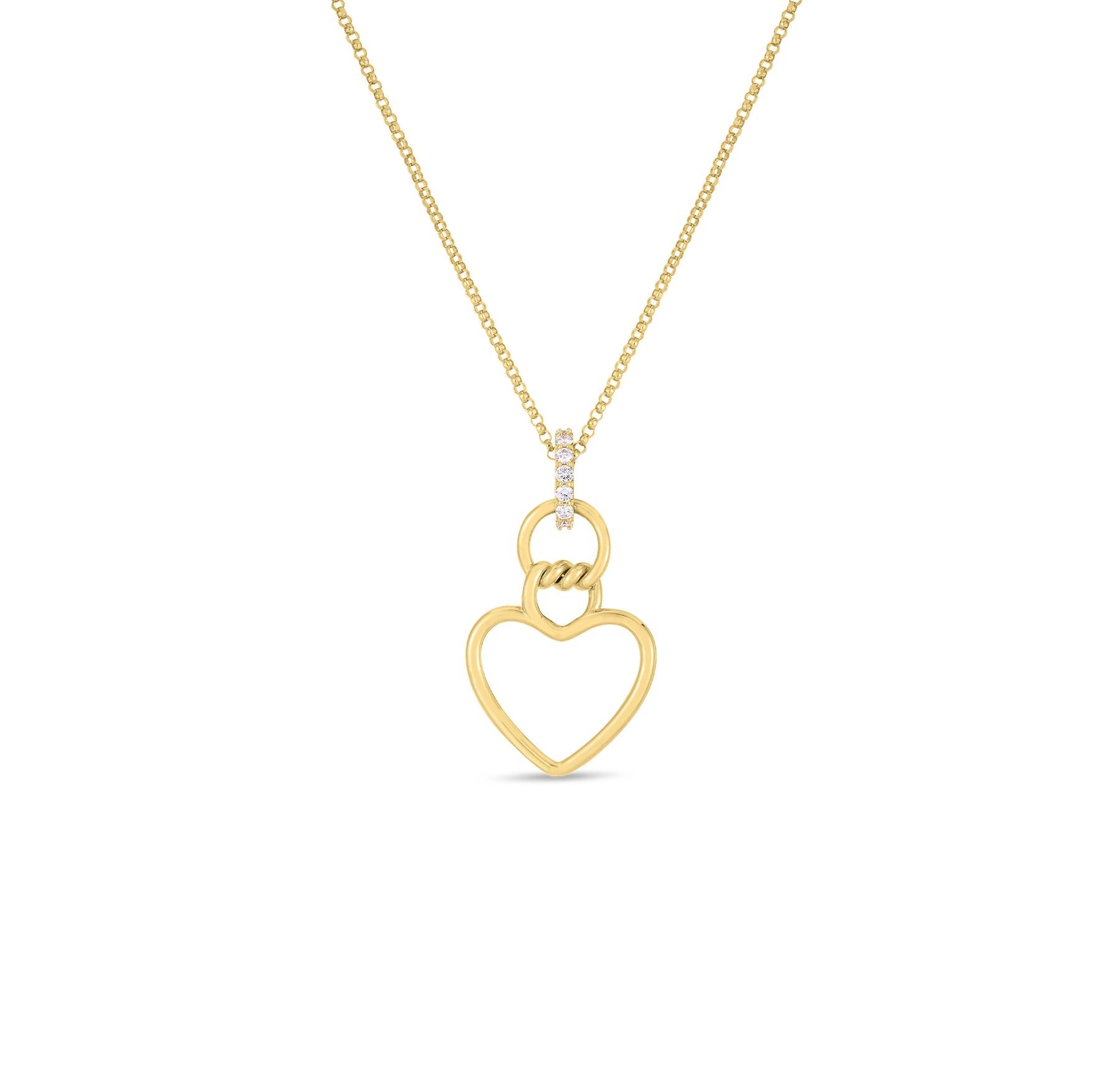 Roberto Coin Cialoma Diamond Heart Necklace