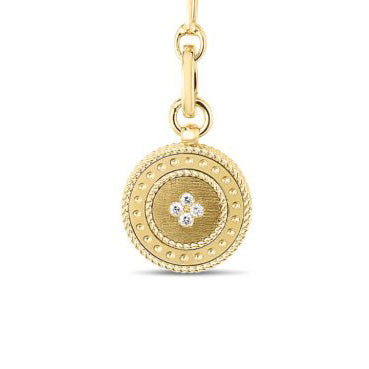 Roberto Coin Small Diamond Medallion Pendant