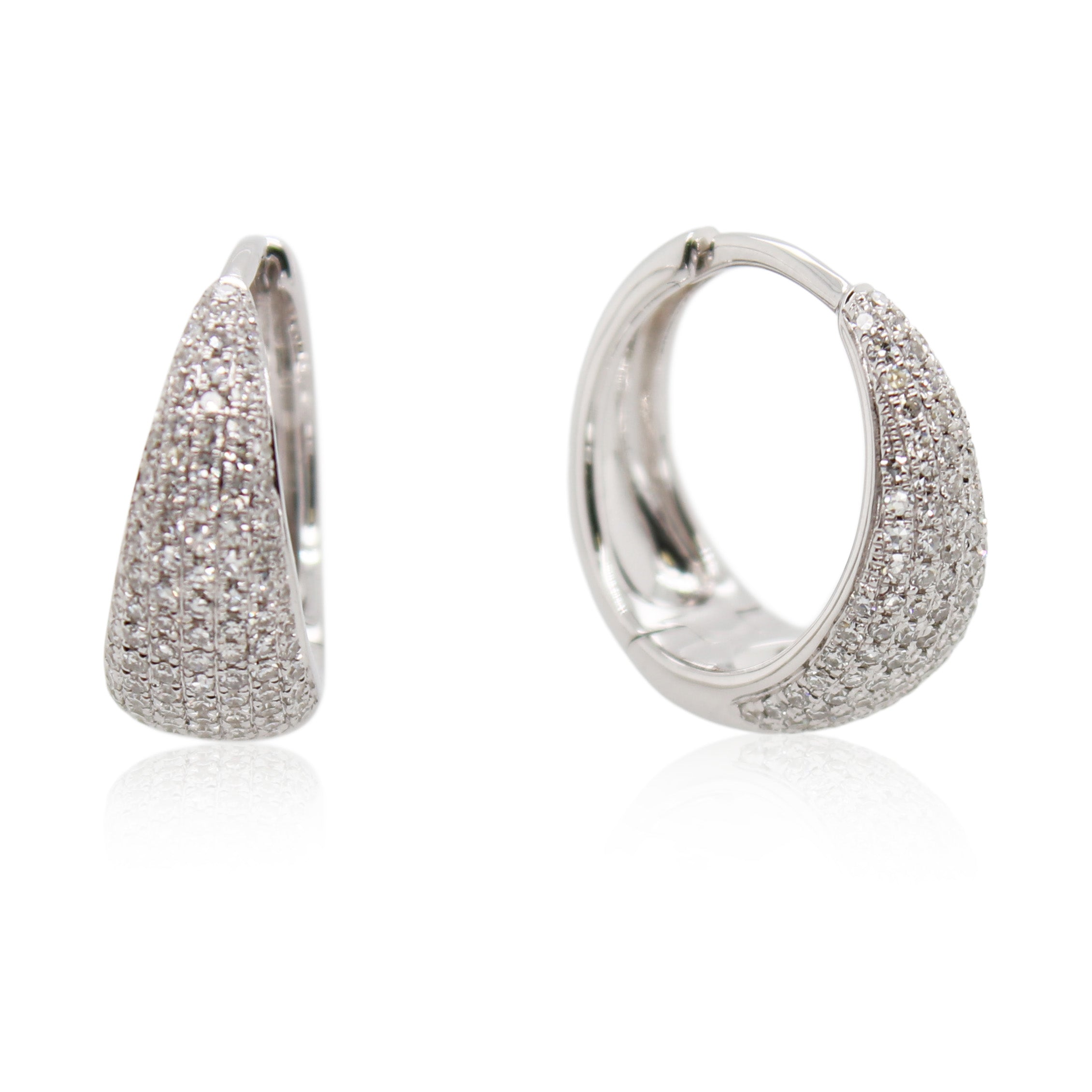 Diamond Pavé Huggie Hoops