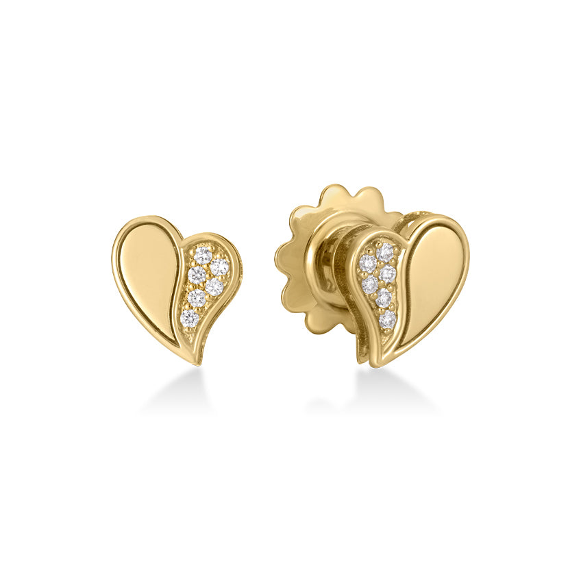 Roberto Coin Amorino Diamond Stud Earrings