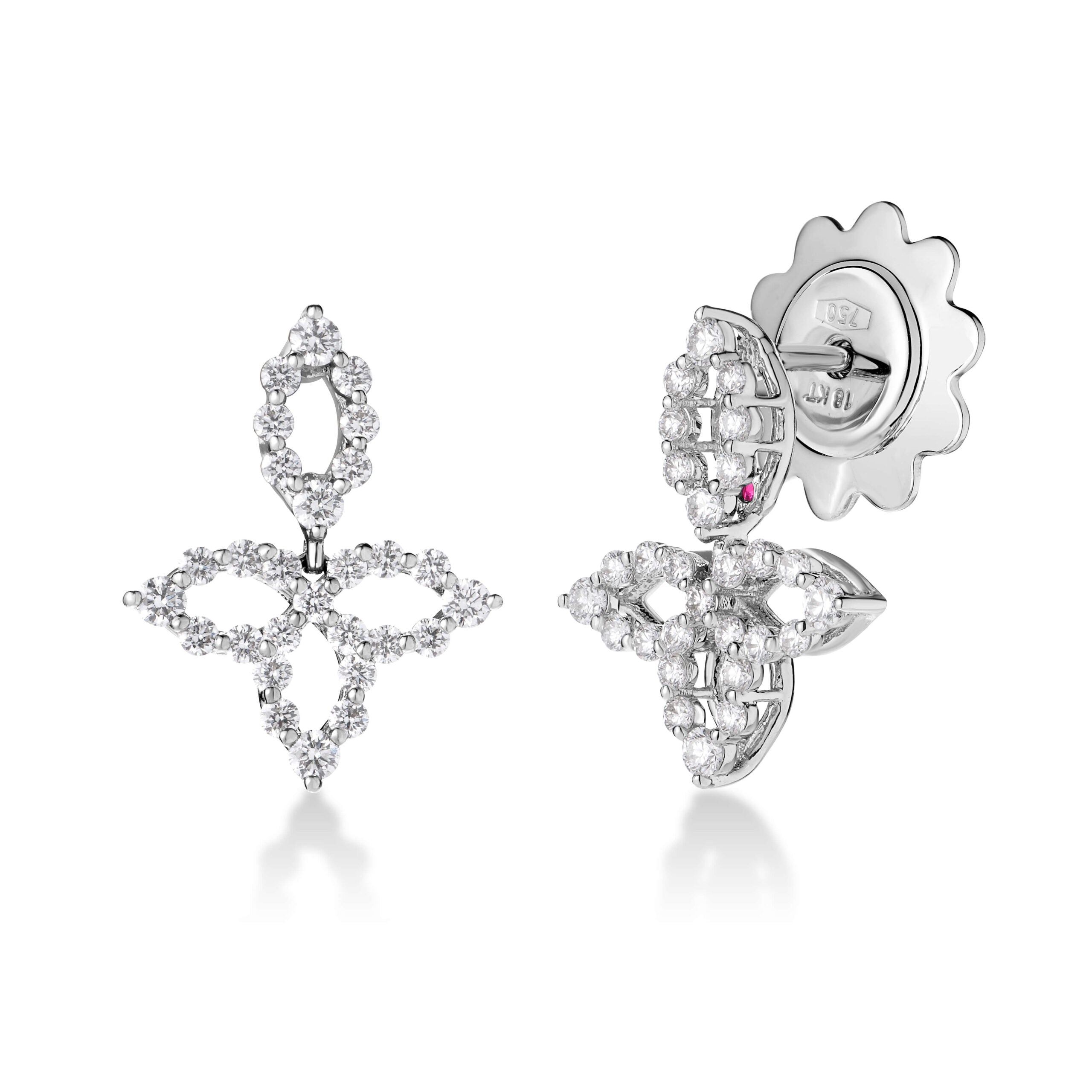Roberto Coin Diamond Petal Earrings