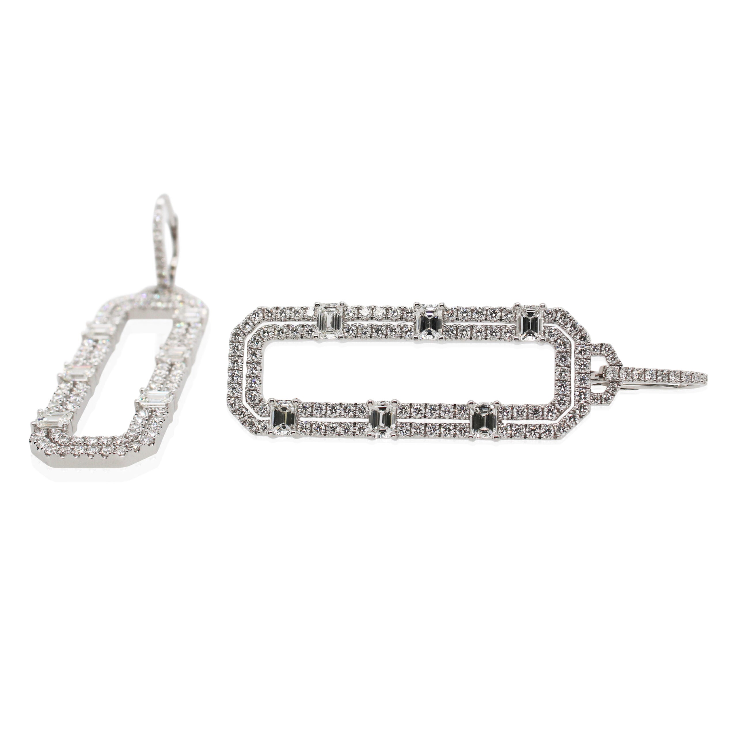 5.34ct Diamond Open Drop Earrings