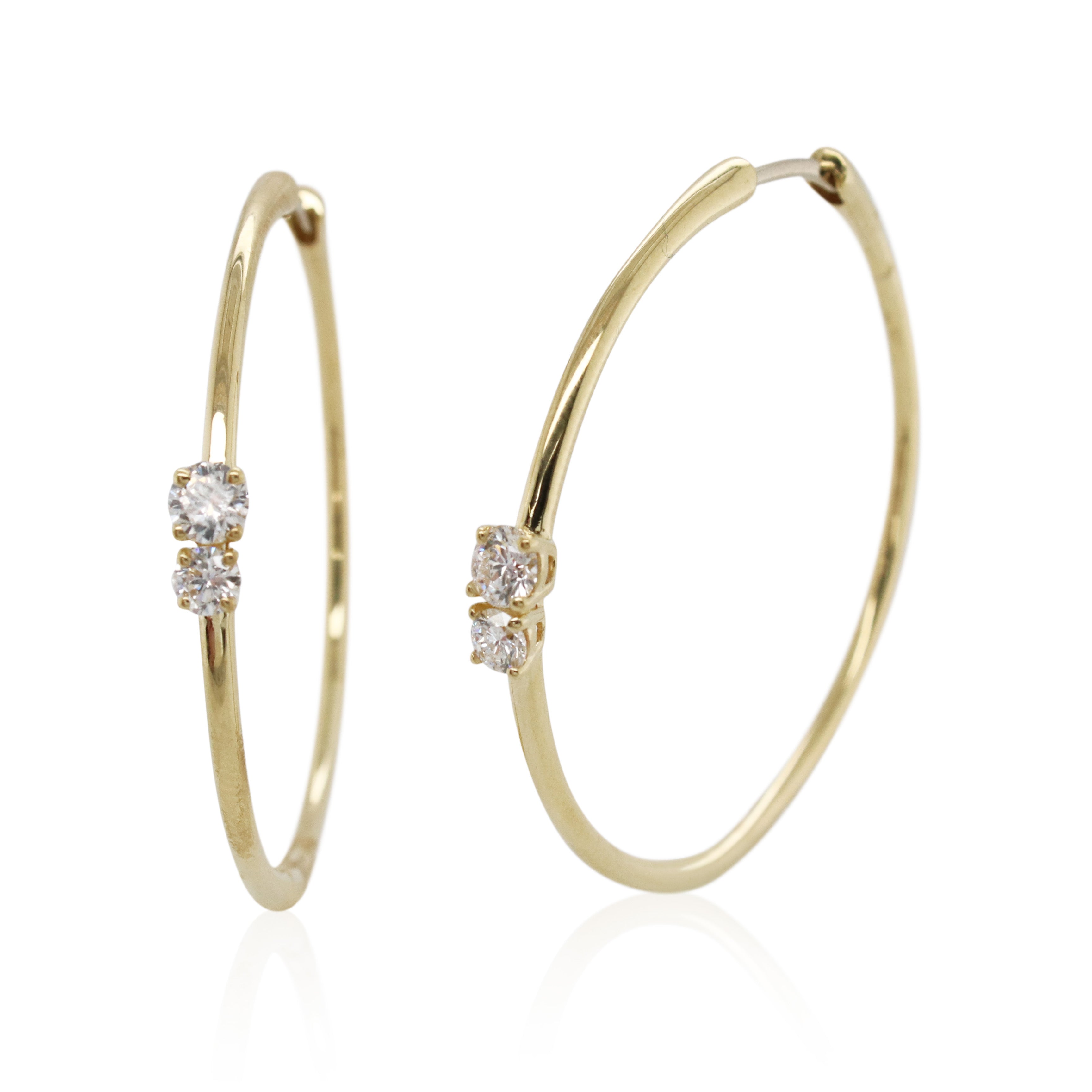 Roberto Coin 0.55ct Total Weight Diamond Hoops