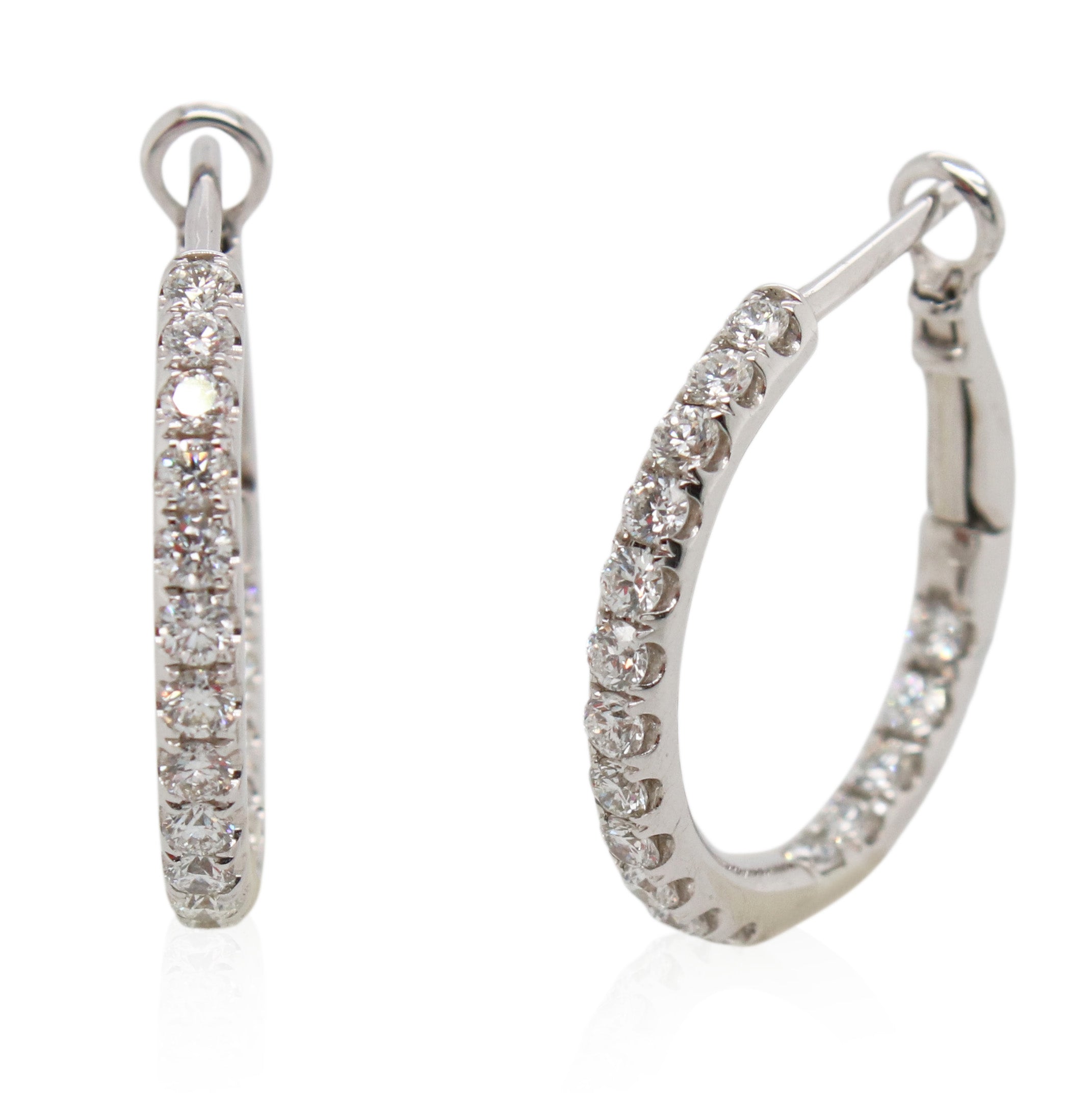 0.79ct Total Weight Diamond In/Out Hoops