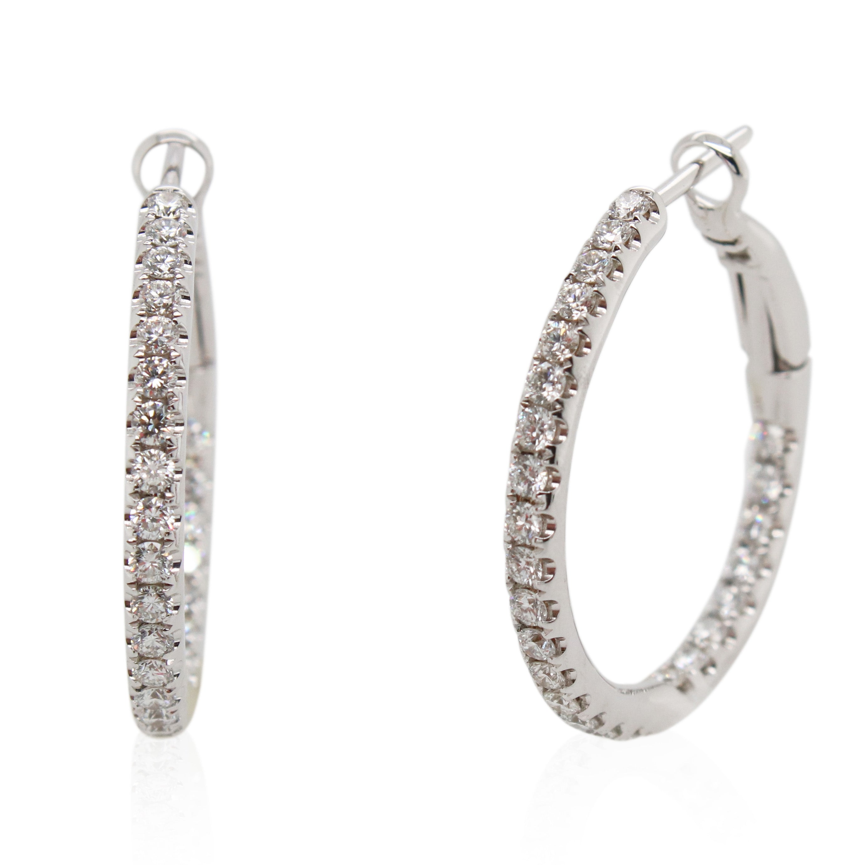1.12ct Total Weight Diamond Hoops