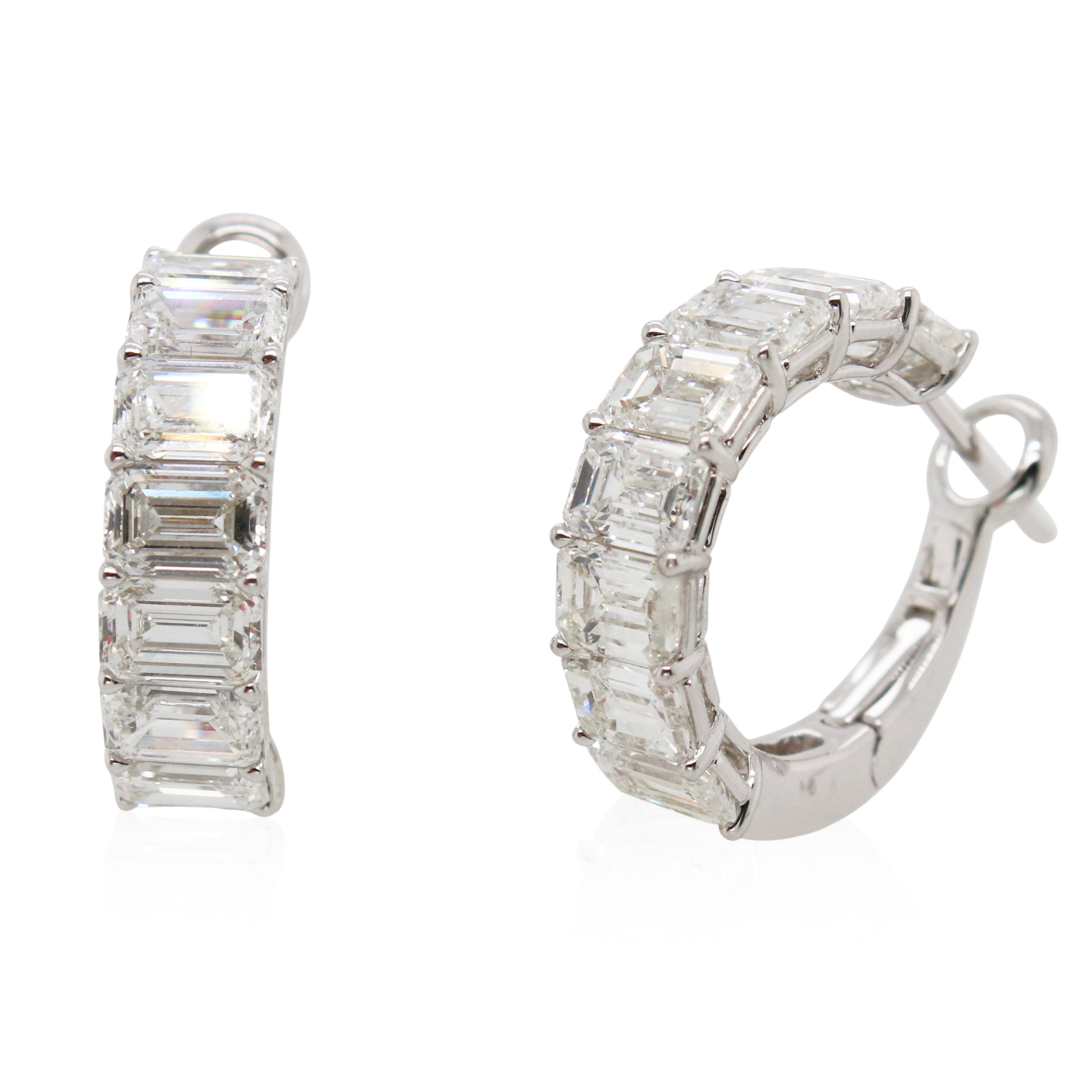 7.11ct Total Weight 0.75" Diamond Hoops