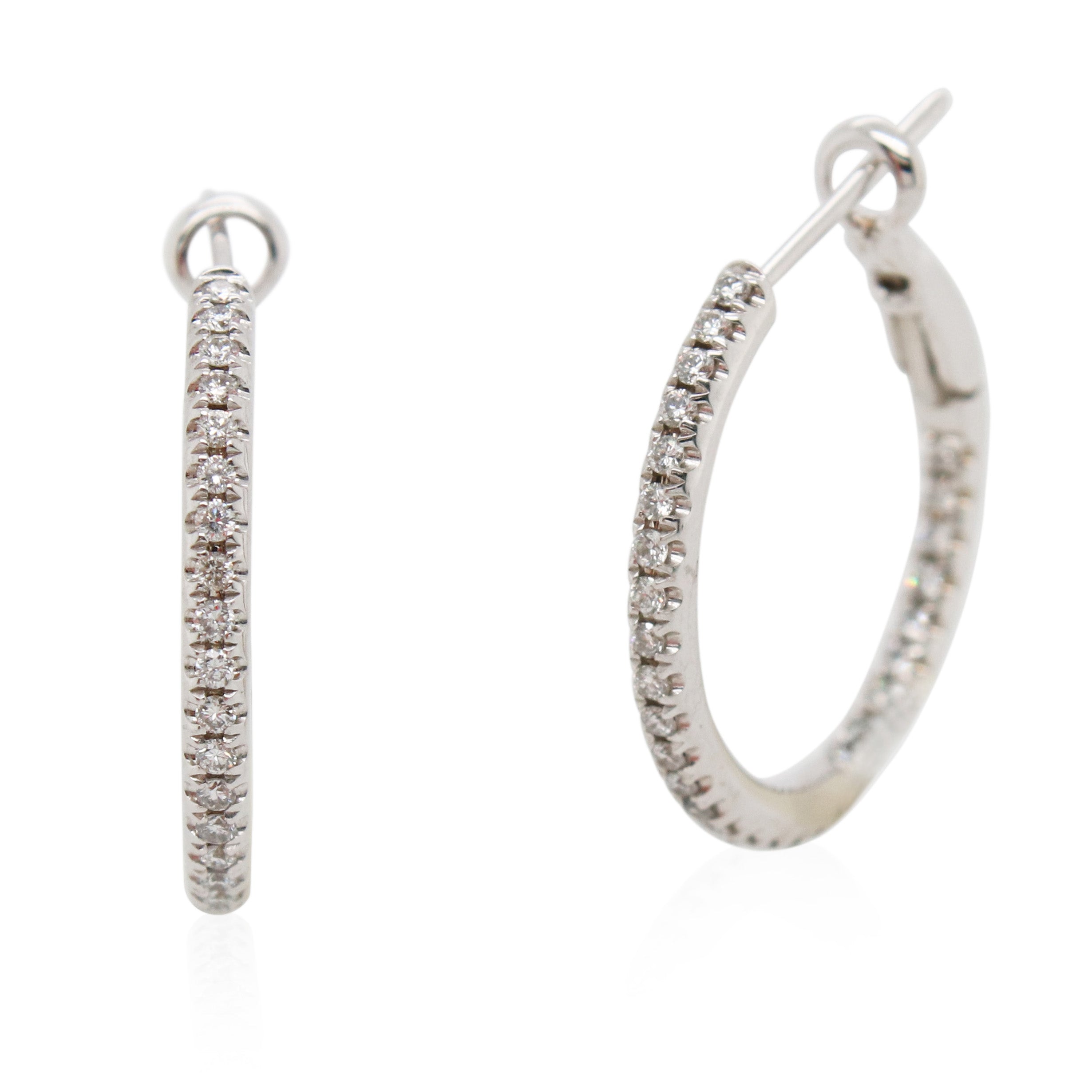 0.29ct Total Weight Diamond In/Out Hoops