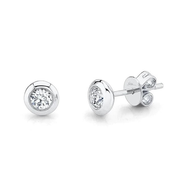 Bezel Set Diamond Studs