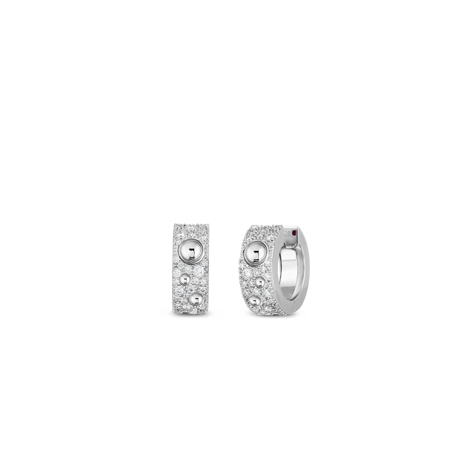 Roberto Coin Pois Moi Luna Huggy Hoop Earrings