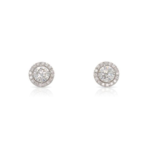 Diamonds of Wonder 0.27ct Total Weight Diamond Halo Stud Earrings